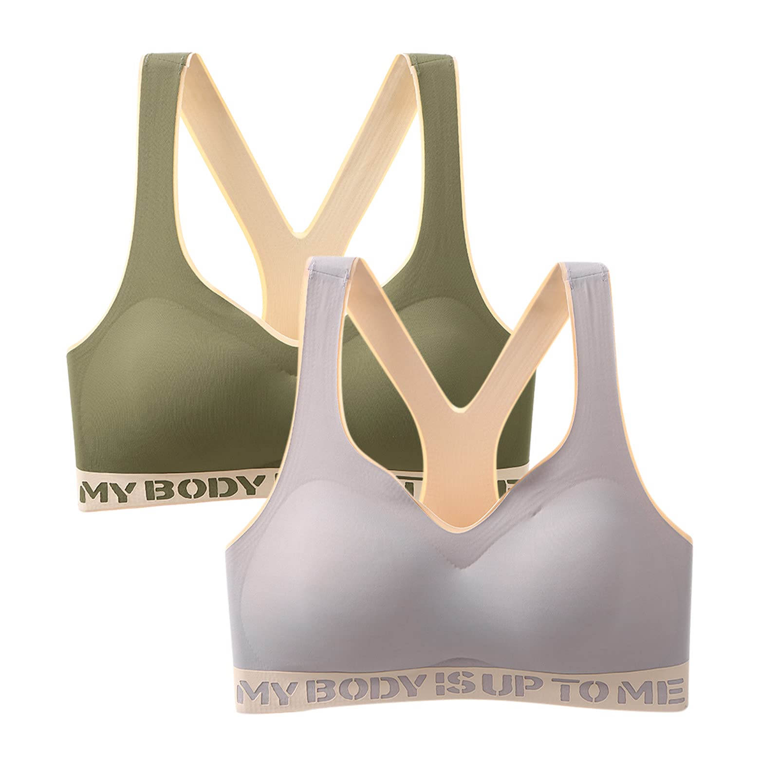 2PC High Support Sports Bra for Women - Comfortable Yoga & Fitness Underwear - Large Size for Active Lifestyles - Perfect for Gym, Running, and Casual Wear