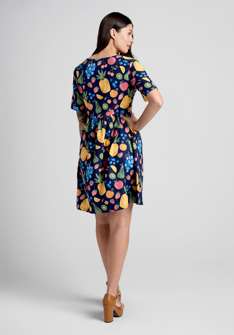 Fresh Summer Sweetness Smock Dress - Floral Flowy Midi Dress for Women | Perfect for Beach Vacations, Picnics & Summer Parties