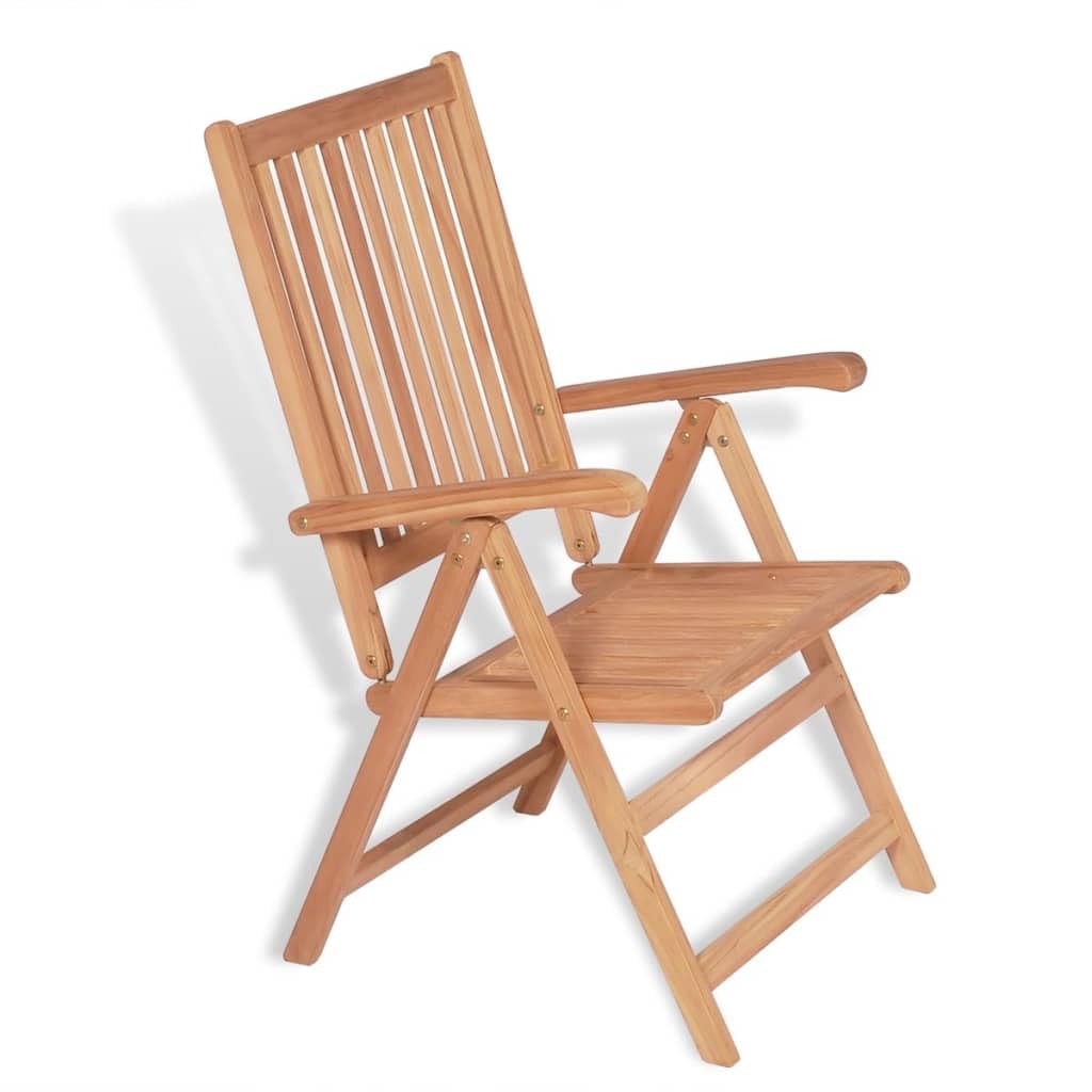 Premium Set of 2 Solid Teak Wood Reclining Chairs - Adjustable & Foldable Outdoor Patio Furniture with Water-Resistant Finish (22.4x28.1x39.4 inch) - Perfect for Backyard Relaxation, Poolside Lounging & Garden Decor