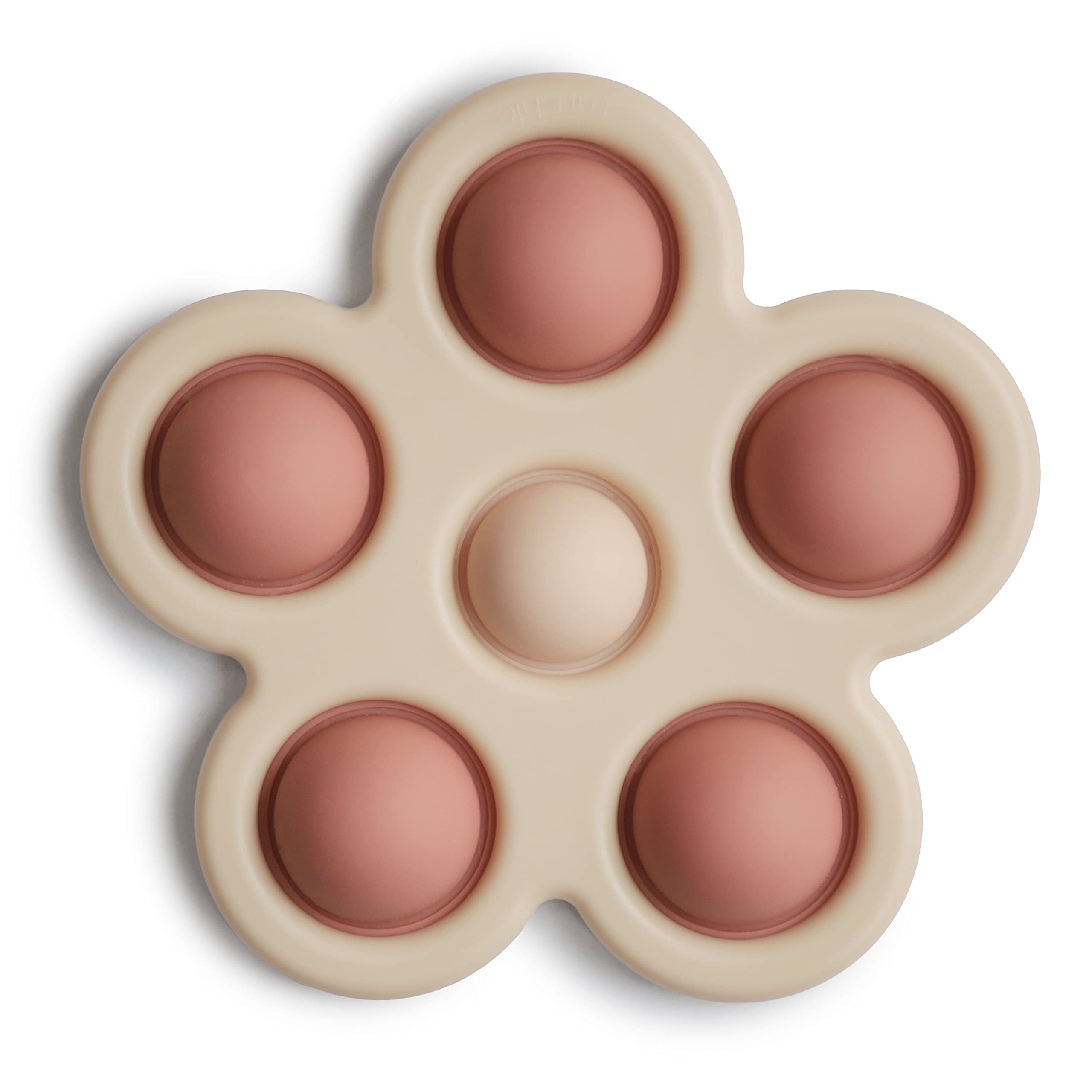 mushie Flower Press Toy for Kids - Montessori Sensory Play (Rose/Blush/Shifting Sand) | Perfect for Early Learning, Fine Motor Skills Development & Creative Play