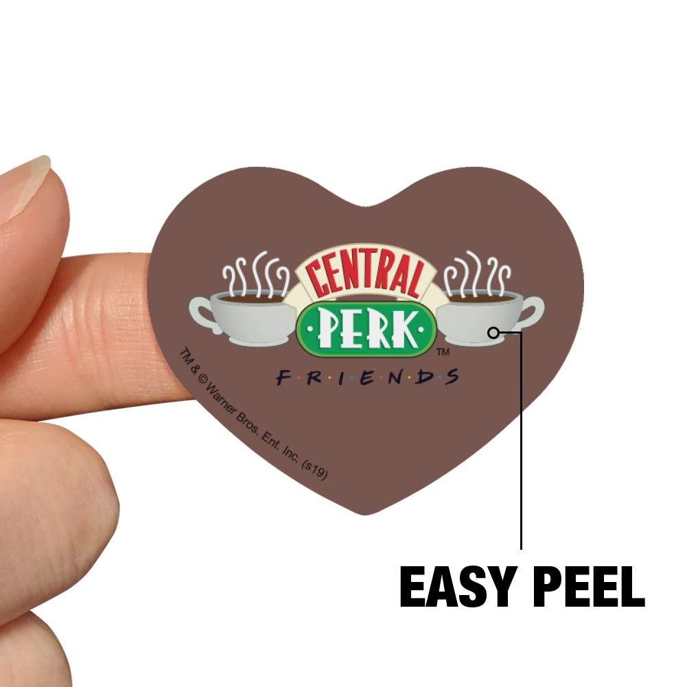 Friends TV Show Central Perk Logo Heart Shaped Planner Stickers - Perfect for Bullet Journals, Scrapbooking, DIY Crafts & Gift Decoration