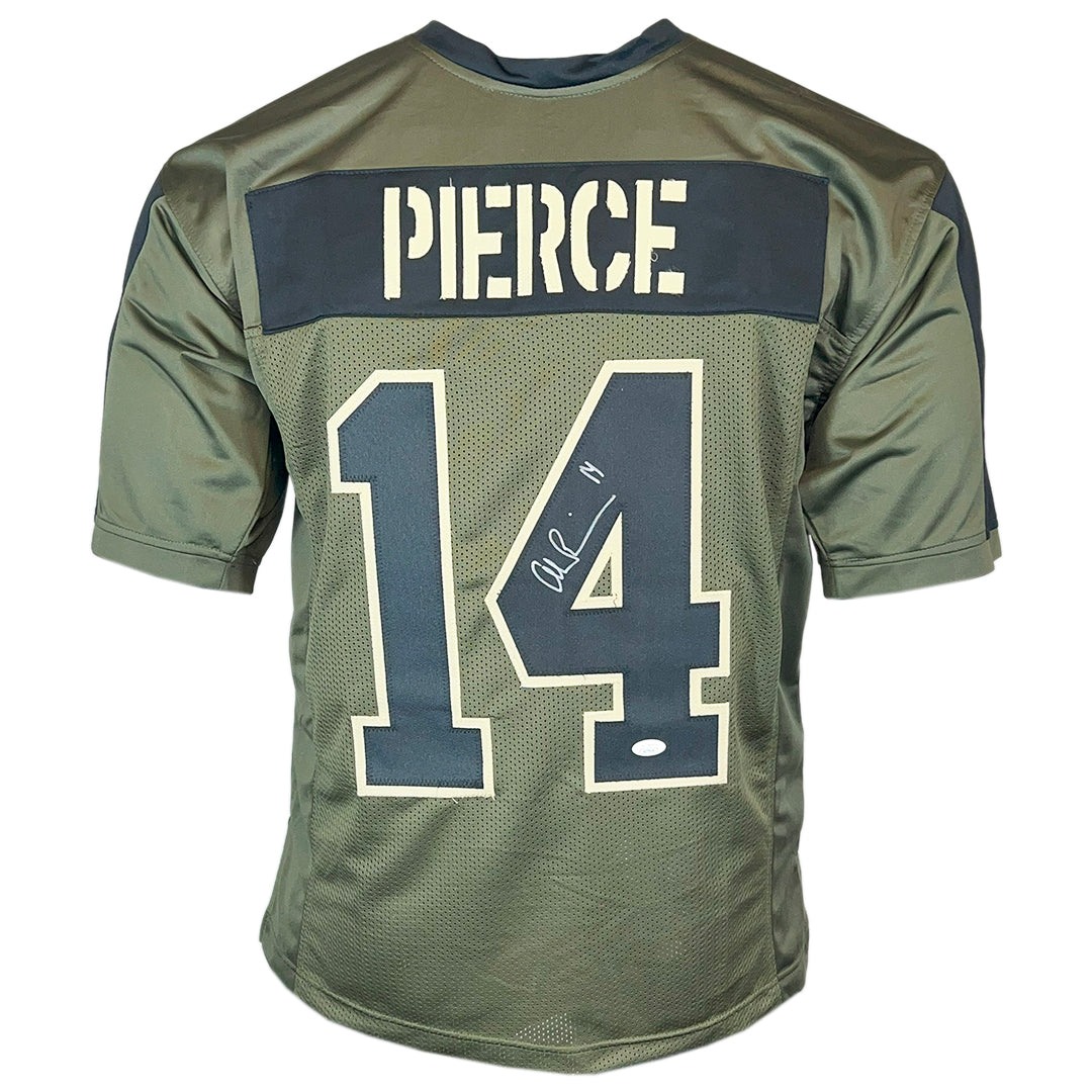 Alec Pierce Autographed Indianapolis Colts Salute to Service Football Jersey with JSA COA - Perfect for NFL Collectors, Fans & Sports Memorabilia Displays