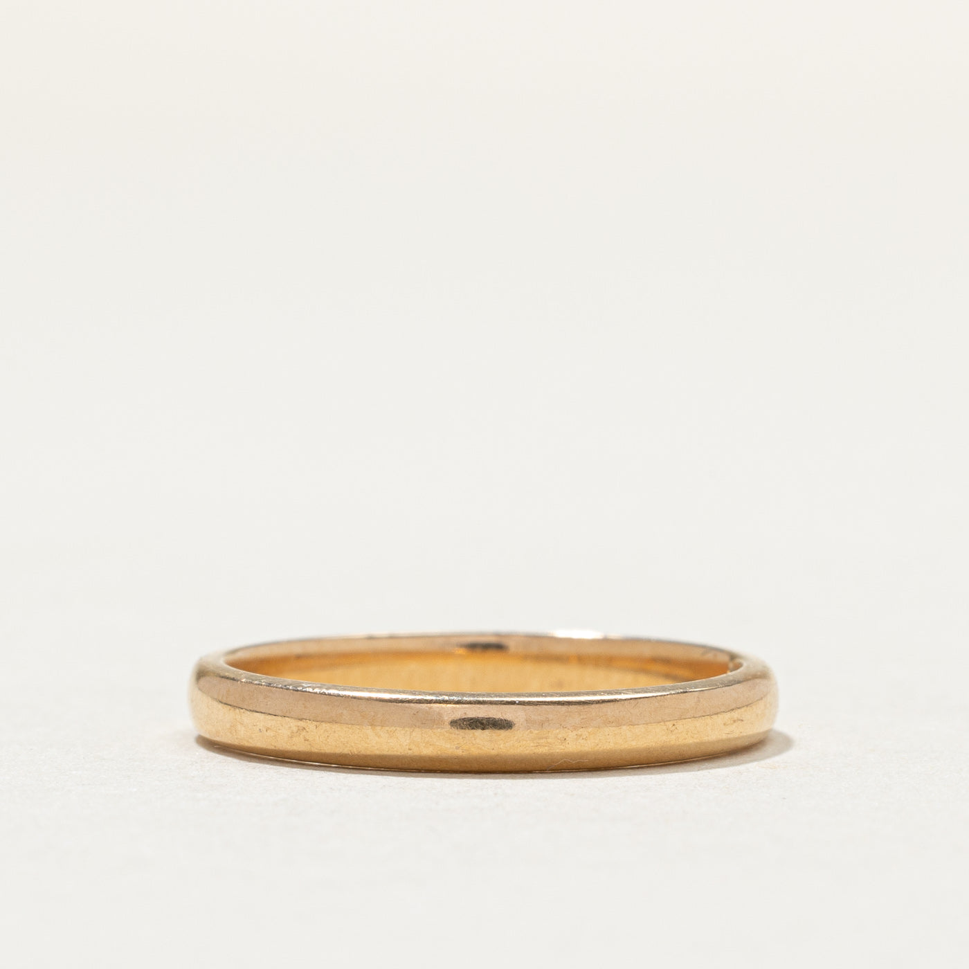 18K Yellow Gold Plain Wedding Band Ring - 2.54mm Width - Size 6.5 - Perfect for Engagement, Anniversary & Everyday Wear