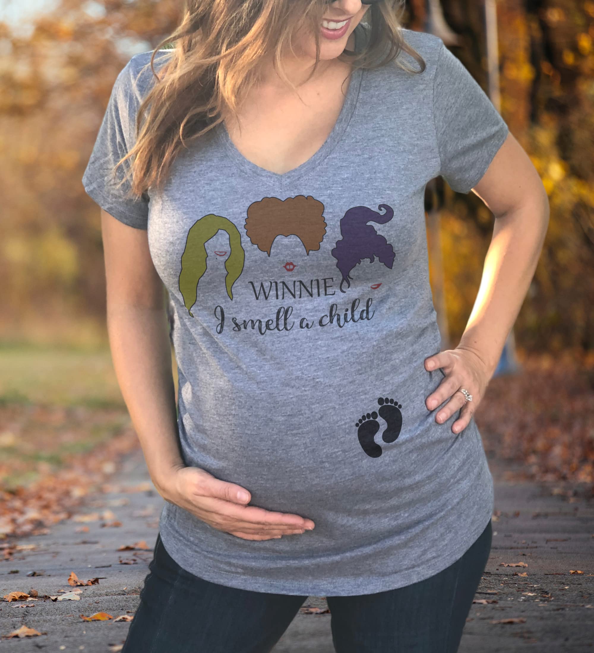 Winnie the Witch 'I Smell A Child' Sanderson Sisters Halloween T-Shirt for Women - Perfect for Halloween Costumes, Movie Nights & Themed Parties