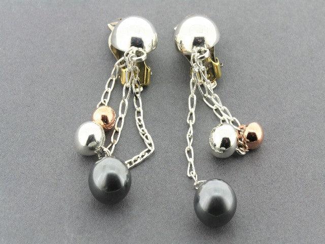 Chained Balloon Earrings Clip-On - Stylish & Lightweight for Parties, Weddings & Everyday Wear