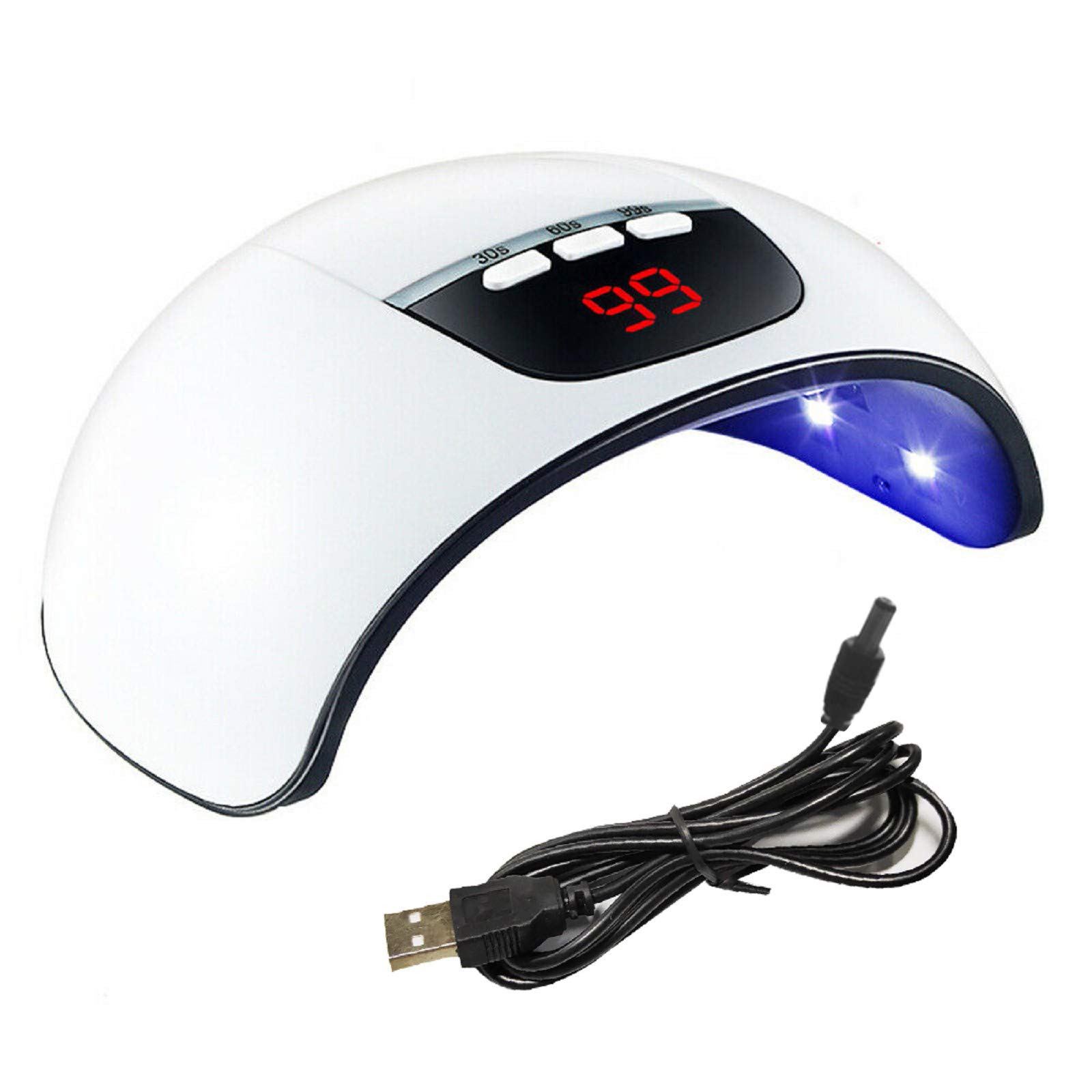 54W LED UV Nail Lamp - Fast Curing USB Nail Dryer for Gel Polish - Professional UV/LED Gel Nail Art Manicure Tool - Perfect for Home Salon & Nail Art Enthusiasts