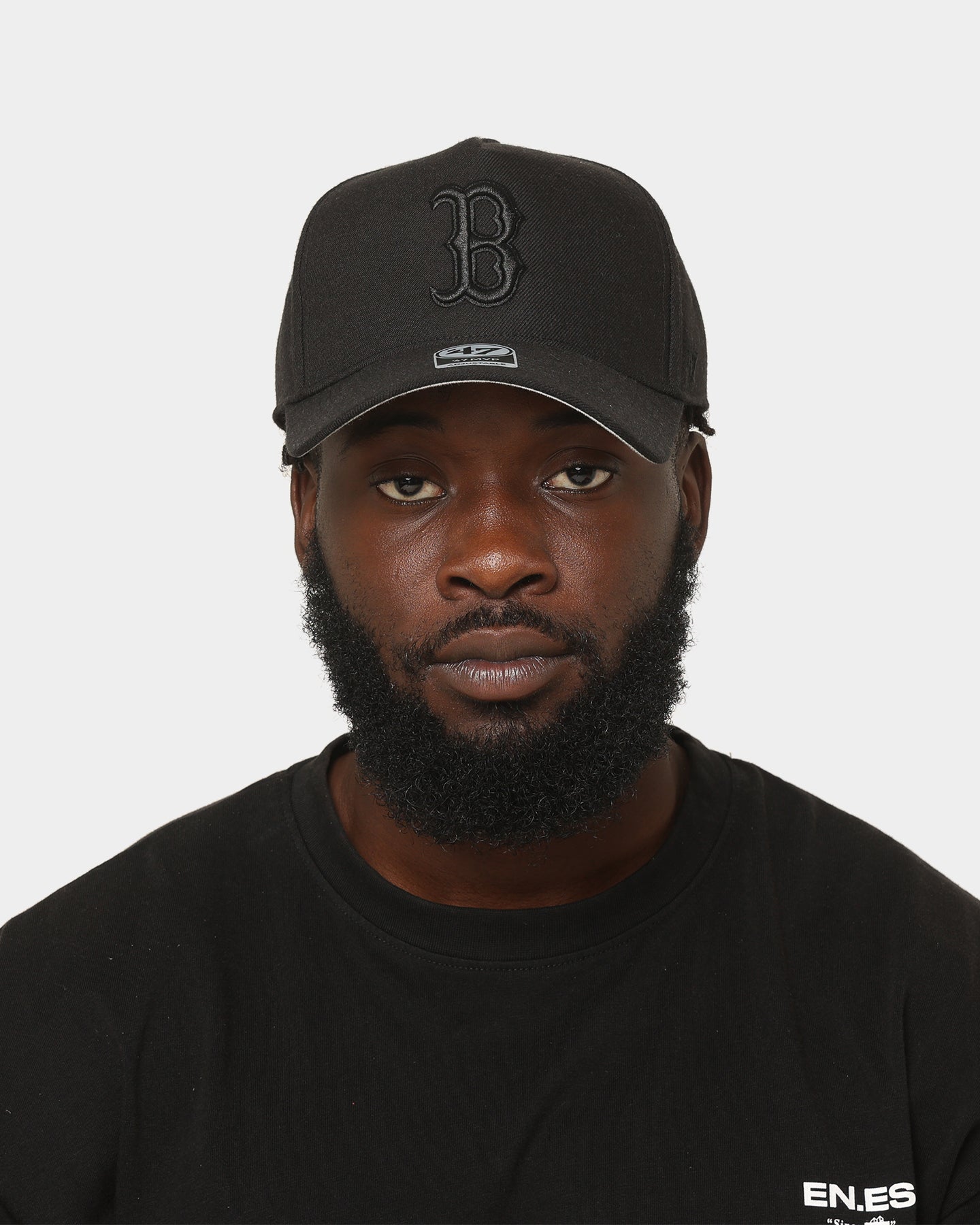 47 Brand Boston Red Sox 'Black/Black' MVP DT Snapback Hat - Adjustable Baseball Cap for Men & Women - Perfect for Sports Fans, Casual Wear & Game Day Outfits