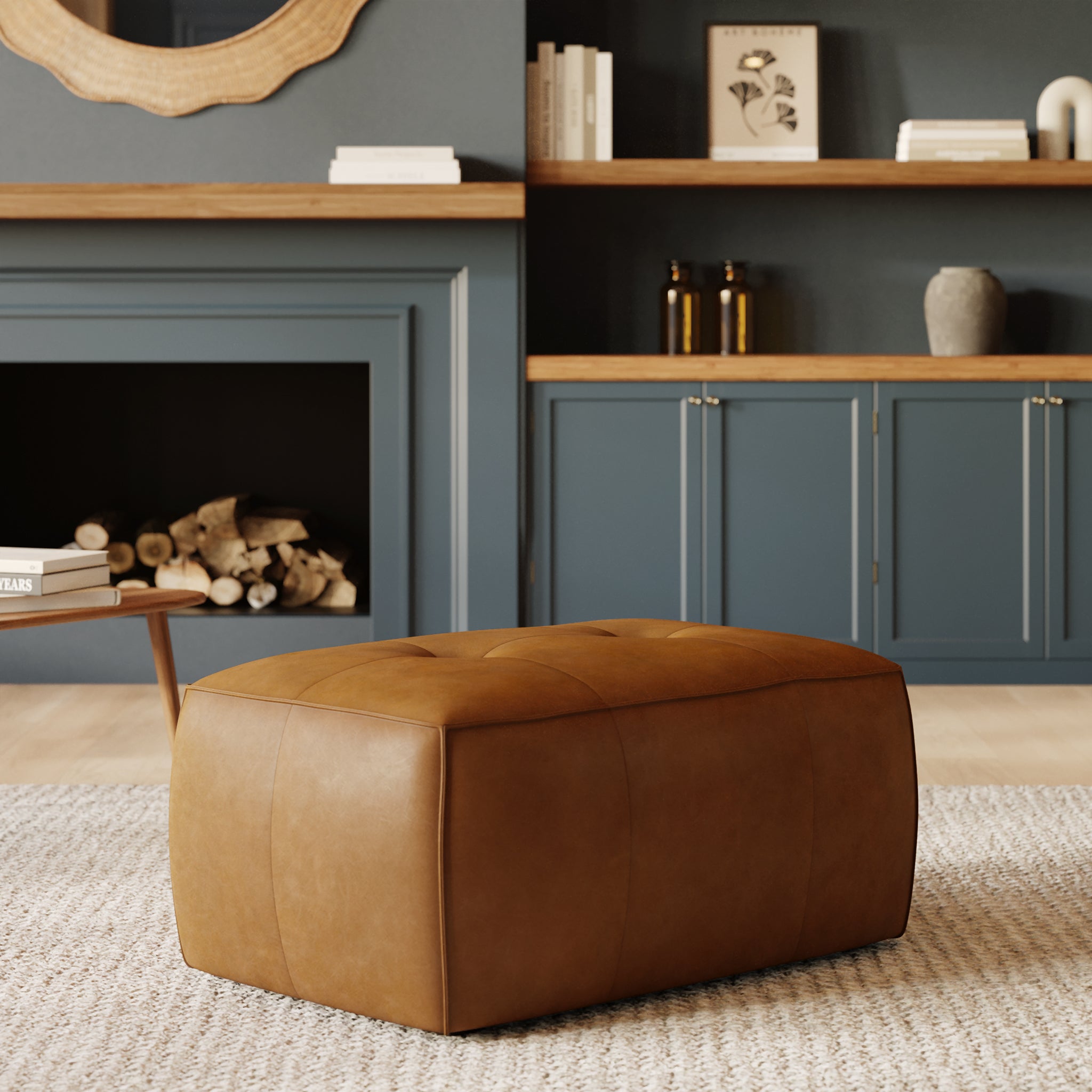 Stylish and Versatile Capa Ottoman - Perfect for Living Room, Bedroom, or Office - Extra Seating & Storage Solution