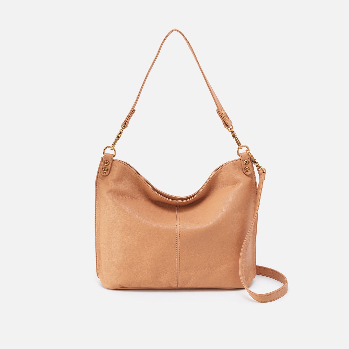 Pebbled Leather Pier Shoulder Bag in Sandstorm - Stylish Crossbody Purse for Women, Perfect for Work, Travel & Everyday Use