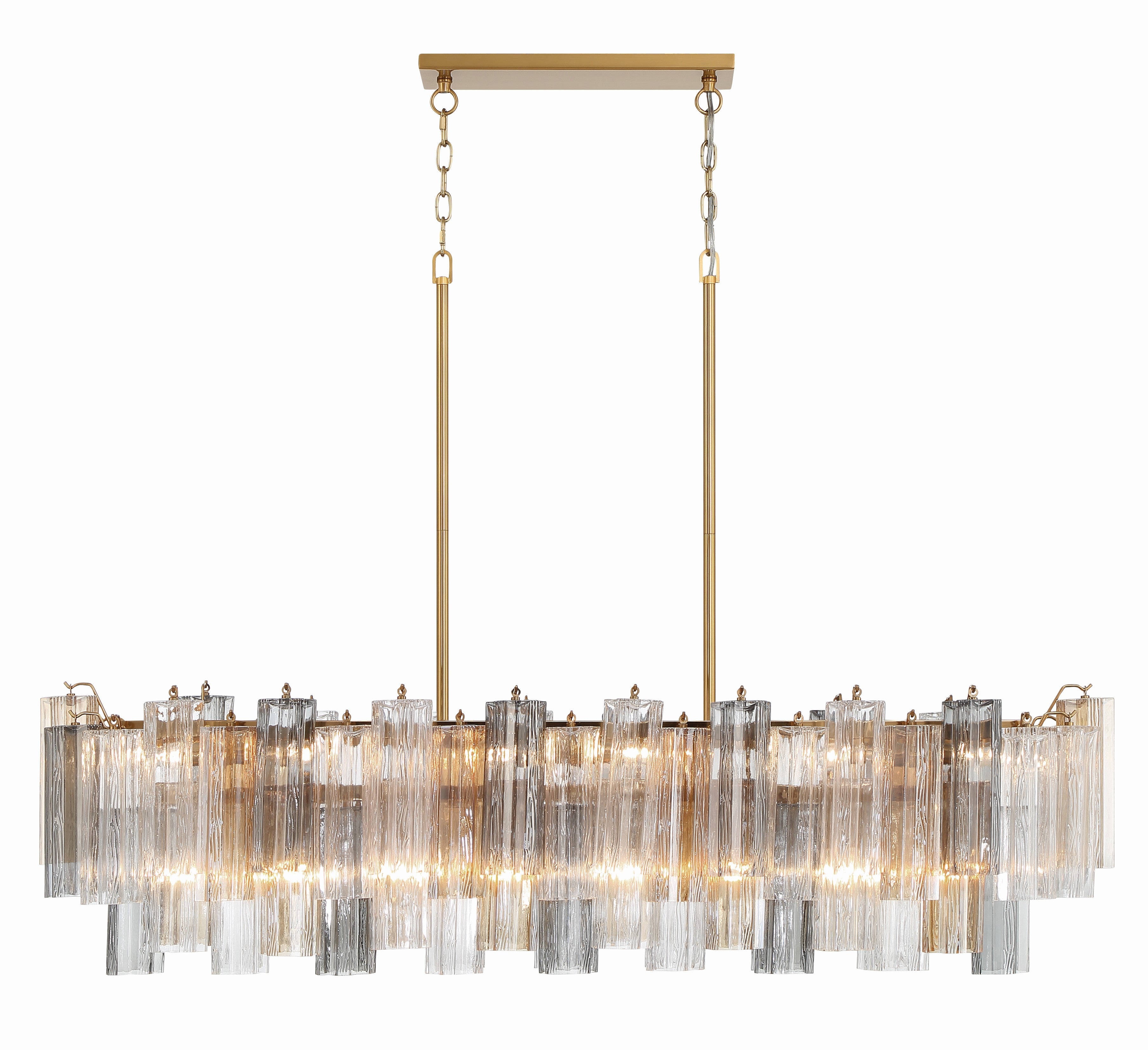 Modern Tronchi Linear Chandelier - Sleek LED Pendant Lighting Fixture for Dining Room, Kitchen Island & Contemporary Home Decor | Energy Efficient & Dimmable
