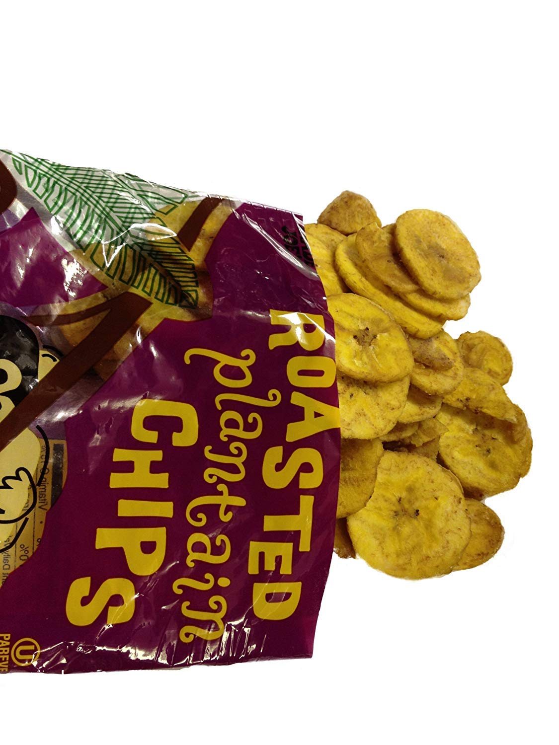 Trader Joe's Roasted Plantain Chips - 2 Pack of Crunchy Sweet Plantain Snacks - Gluten Free & Vegan - Perfect for Parties, Road Trips & Healthy Snacking