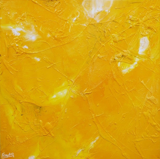 Abstract Yellow Wall Art - Modern Canvas Painting for Home & Office Decor | Perfect for Living Room, Bedroom & Workspace