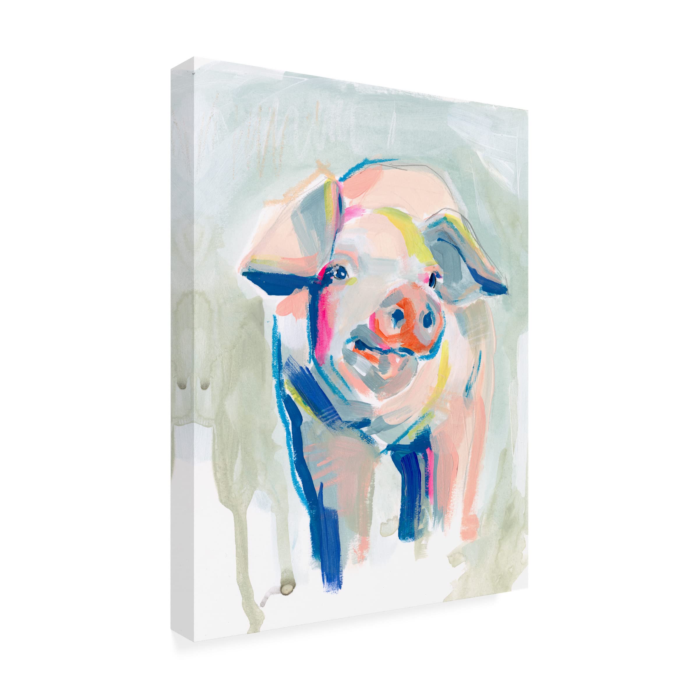 Jennifer Paxton Parker 'Fluorescent Farm II' Canvas Wall Art Print - Modern Farmhouse Decor for Living Room, Bedroom & Office