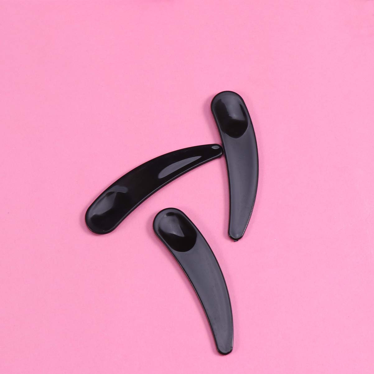 Minkissy 50Pcs Black Cosmetic Spatula for Makeup Mixing & Sampling - Beauty Salon & DIY Kit