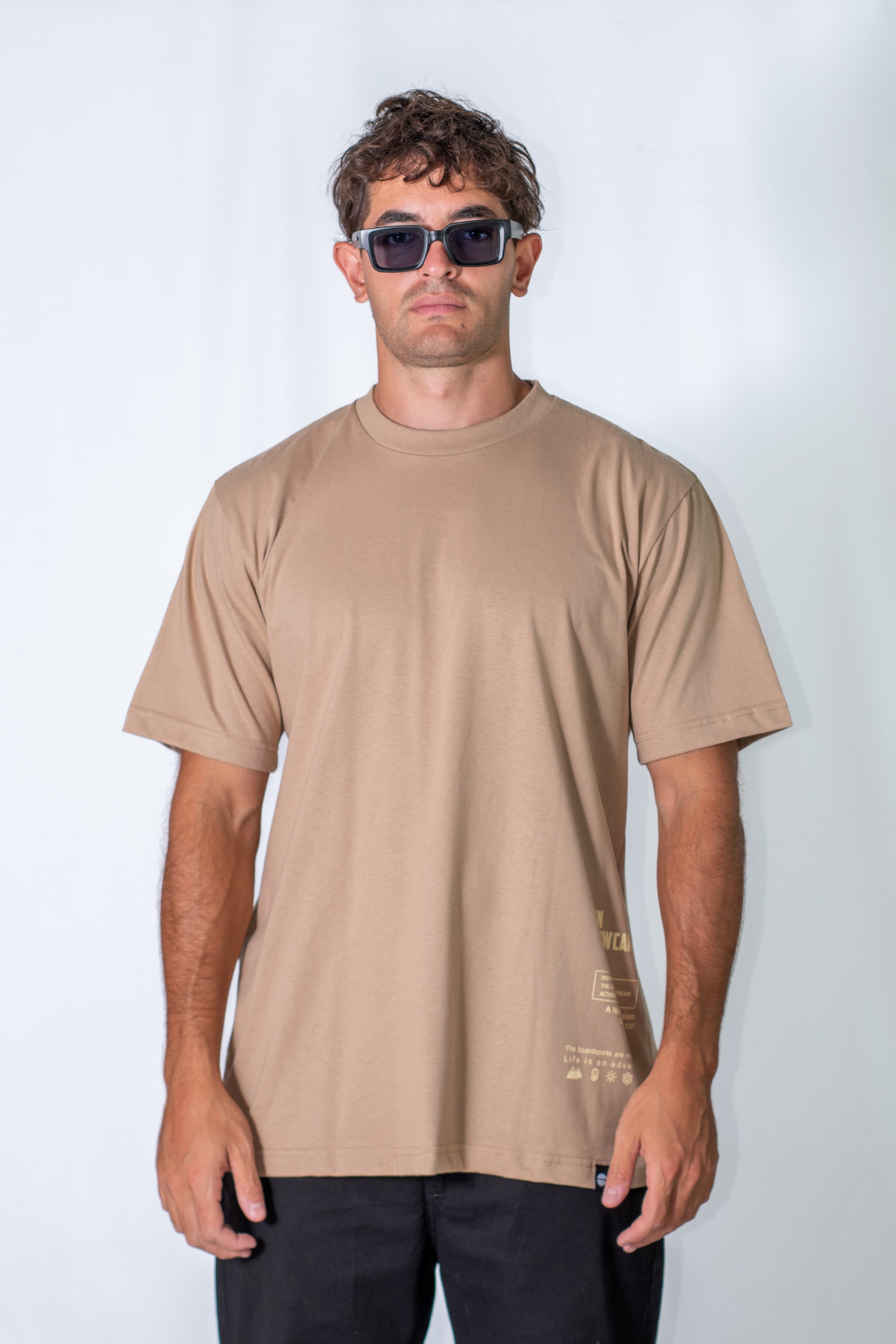 Premium Camel OCN H T-Shirt for Men - Soft Cotton Comfort Fit Casual Tee - Perfect for Everyday Wear, Gym & Outdoor Activities