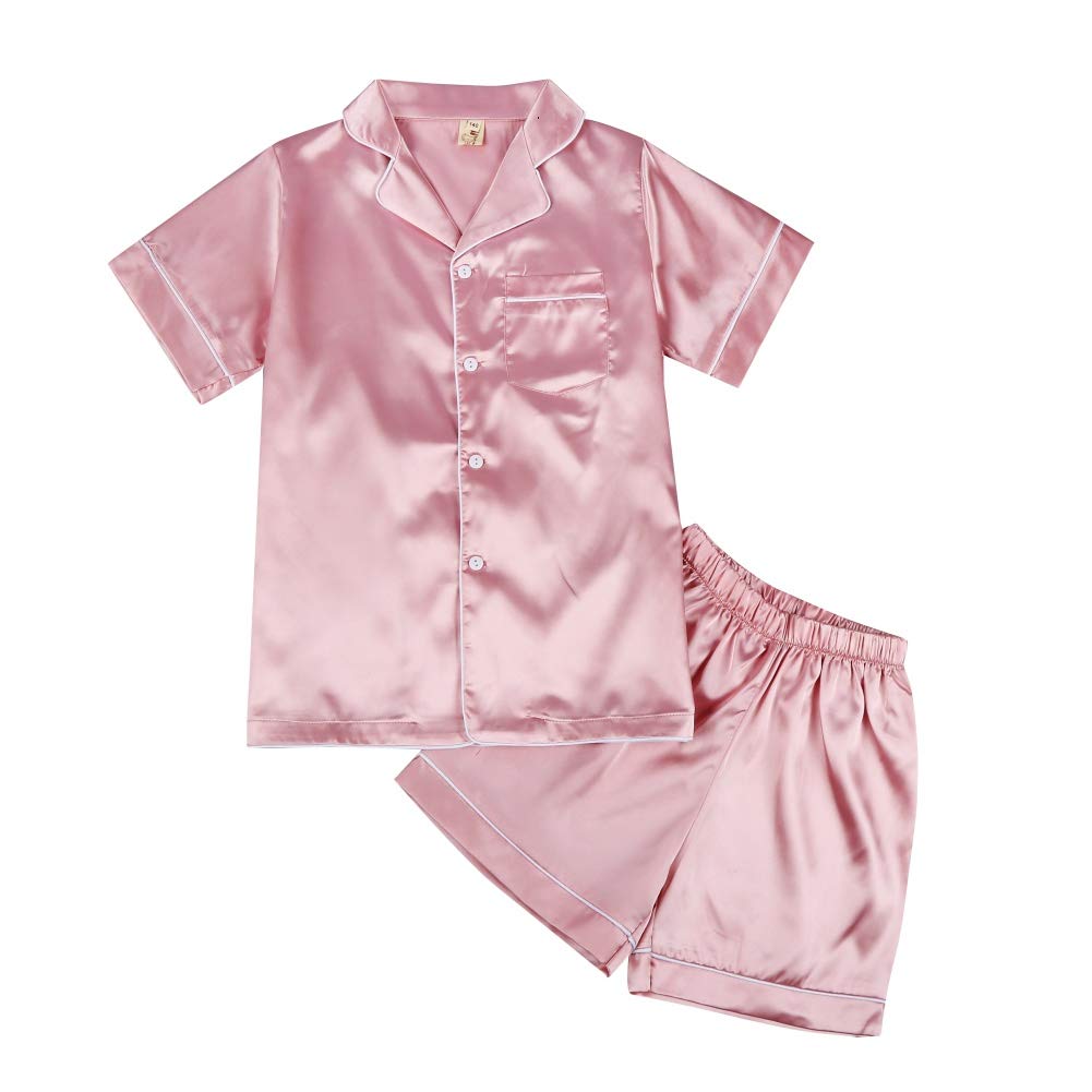 Kids Silk Pajama Set - Button-Up Sleepwear for Boys & Girls | Comfortable Nightwear for Bedtime & Lounging