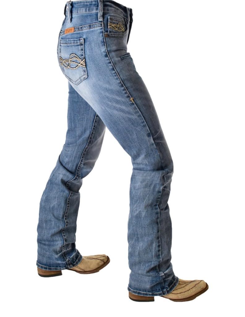 Cowgirl Tuff Western Jeans for Women - Slay 34 Regular Dark Wash JSLAYY - Perfect for Rodeo, Ranch Work & Country Fashion