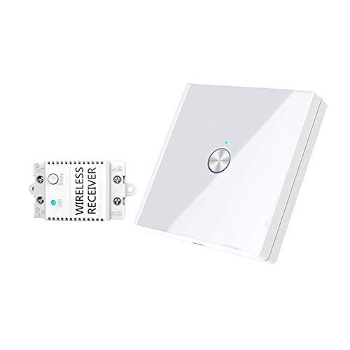 Smart WiFi Wall Switch - Wireless Remote Control for Home Automation, Capacitive Touch Glass Panel, Compatible with Smartphone App (Color: Black) | Perfect for Modern Smart Homes & Office Lighting Control