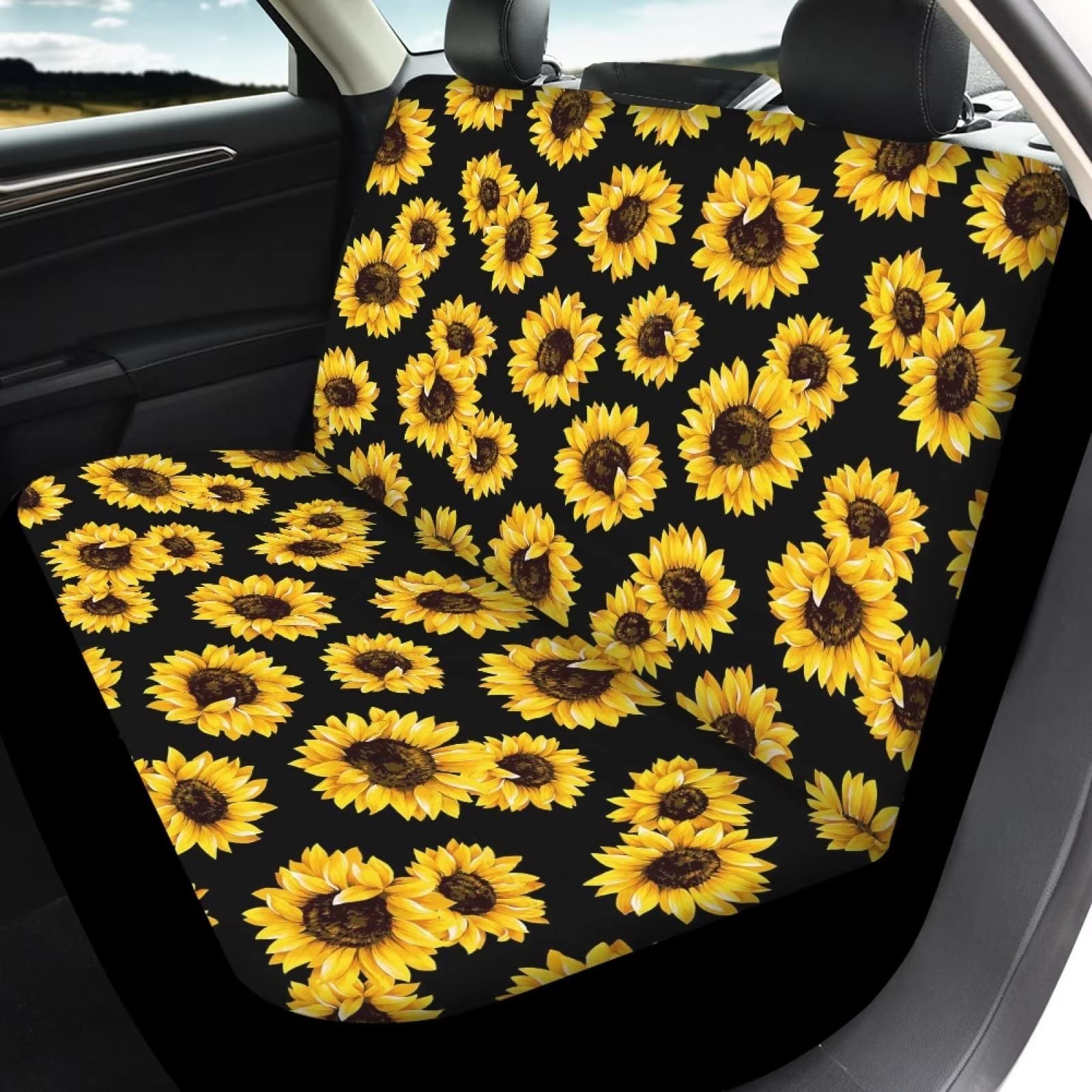 Premium Western Aztec Car Seat Covers Full Set for Women - Universal Tribal Navajo Design with Steering Wheel Cover, Seat Belt Cover, Cup Holder & Keychain Lanyard | Perfect for SUV, Truck & Jeep Interior Accessories | Road Trips, Daily Commute & Gift Giving