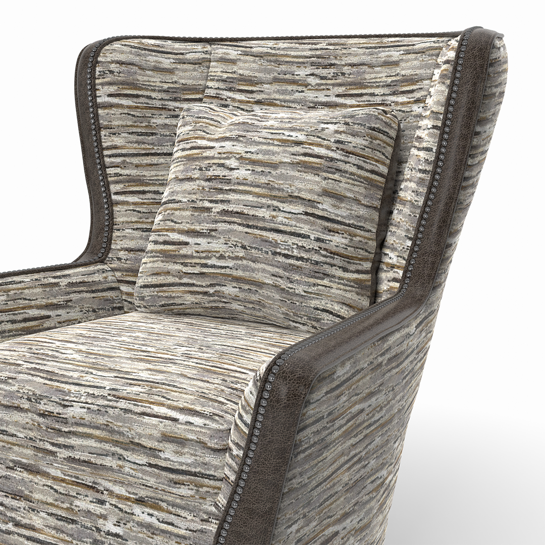 Alyssa High Style Chair - Modern Accent Chair for Living Room, Bedroom & Office - Comfortable Upholstered Armchair with Sturdy Metal Legs - Perfect for Reading, Relaxing & Home Decor