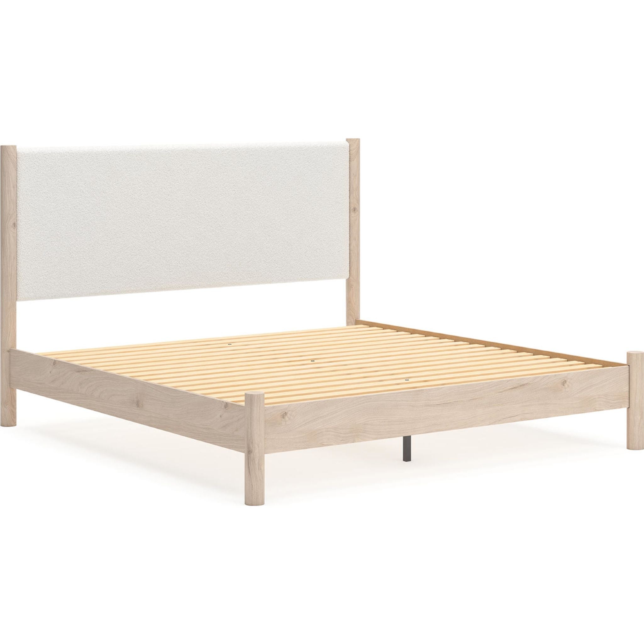 Cadmori Modern Platform Bed Frame - Queen Size, Sturdy Wooden Slat Support, Easy Assembly - Perfect for Minimalist Bedroom & Small Space Living