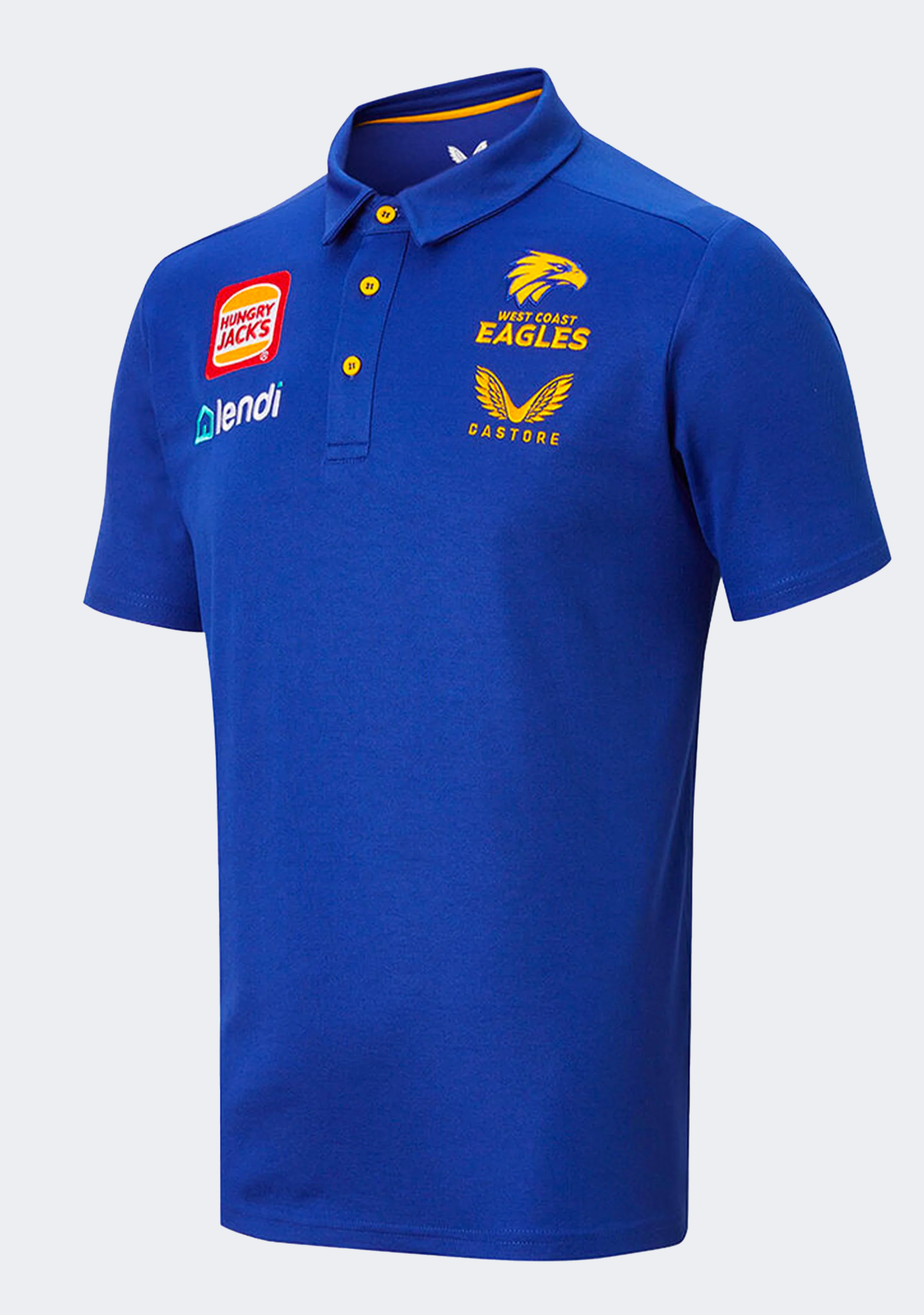 Castore Kids' West Coast Eagles 2022 Media Polo Shirt - Boys' Sports Fan Apparel for School, Games & Casual Wear