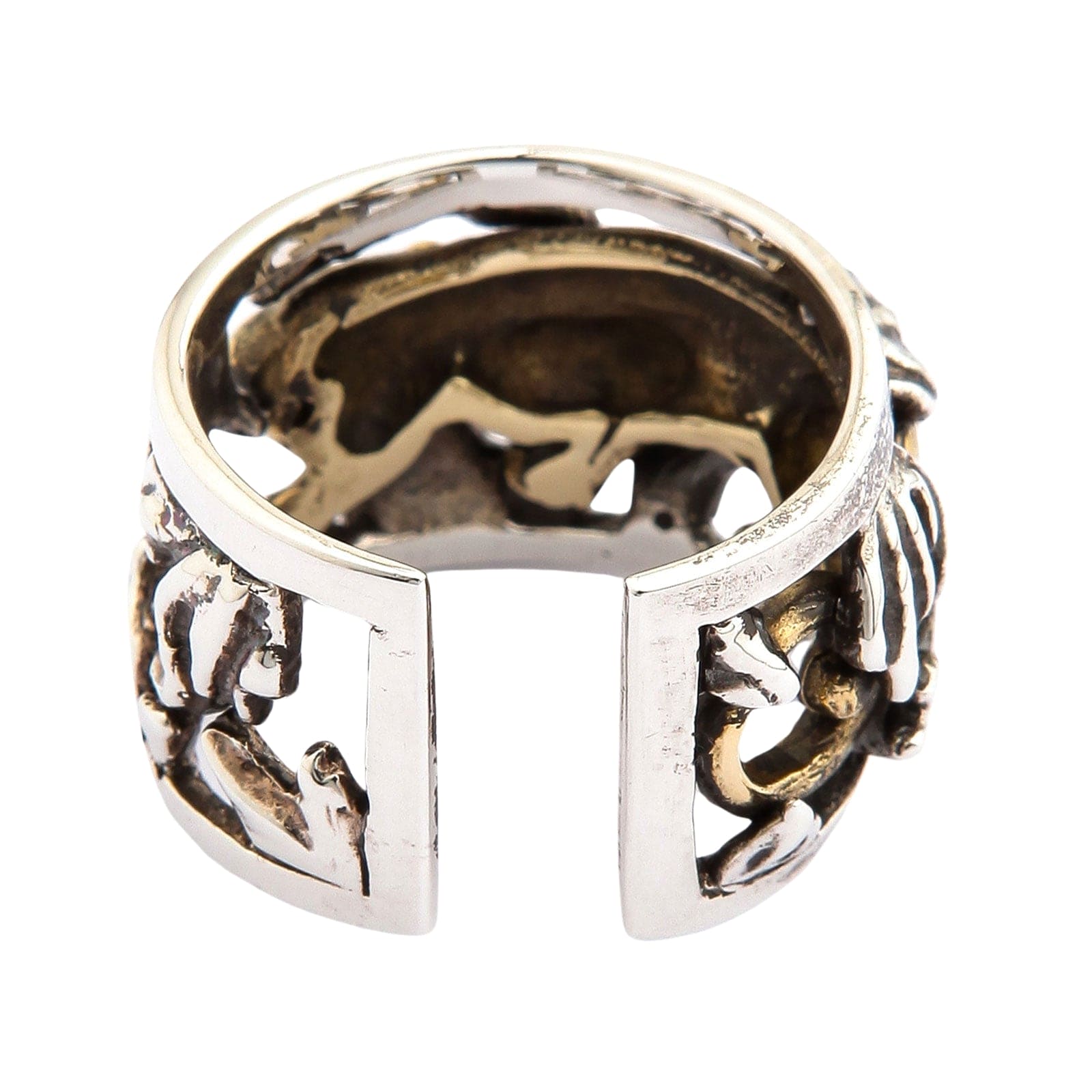 Japanese Gold Tiger Sterling Silver Adjustable Size Ring for Women - Elegant Handmade Jewelry Gift for Birthday, Anniversary & Special Occasions