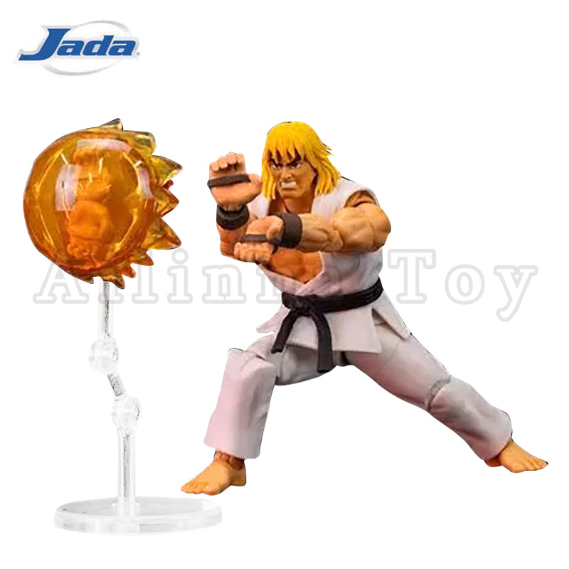 Jada Toys 1/12 Scale 6-Inch Ultra Street Fighter II Action Figure - Ken (Player 2) Collectible Fighting Game Character for Display & Play | Perfect for Gamers & Anime Fans