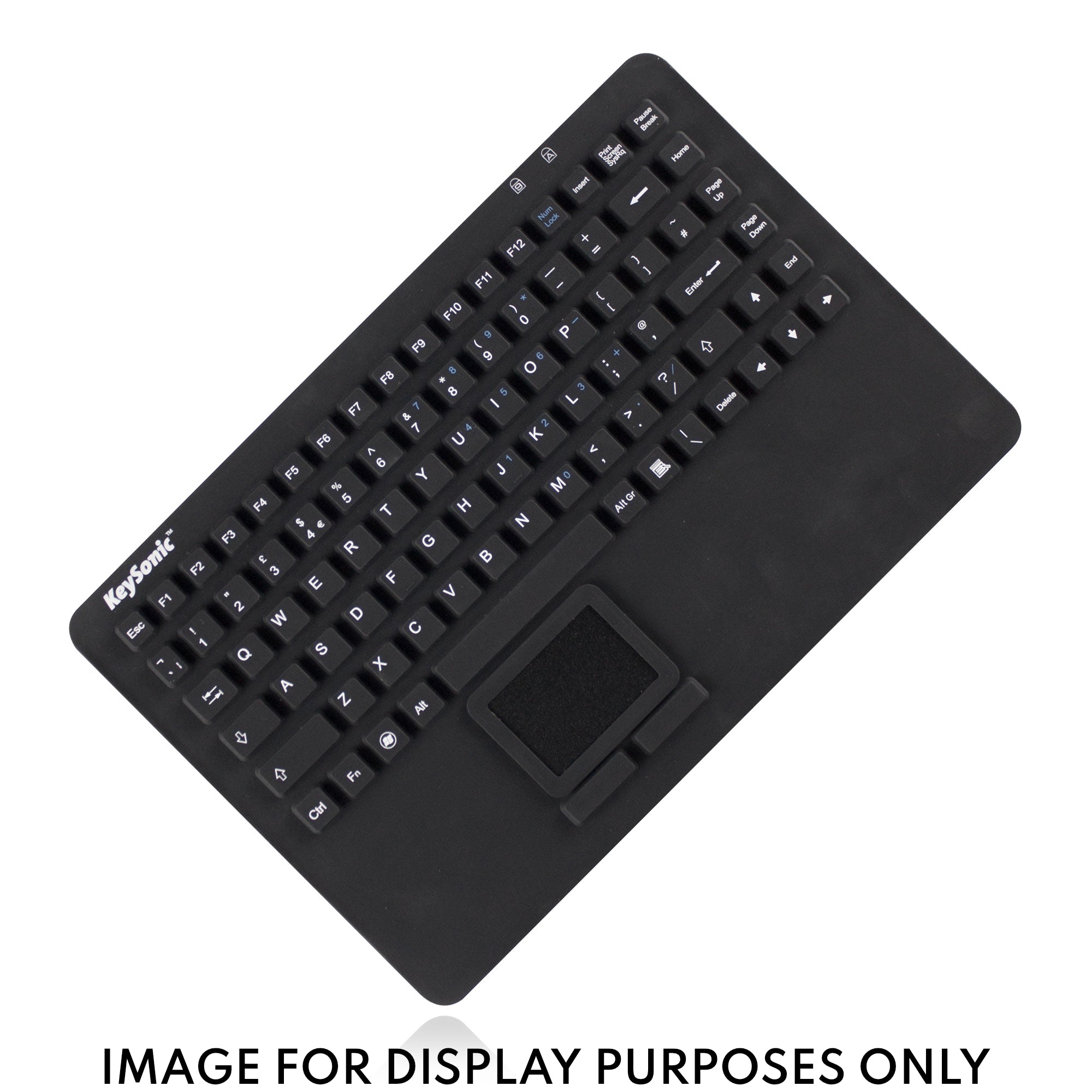 Keysonic KSK 5230 Wireless Waterproof Keyboard with Built-in Touchpad - Perfect for Home, Office, and Outdoor Use