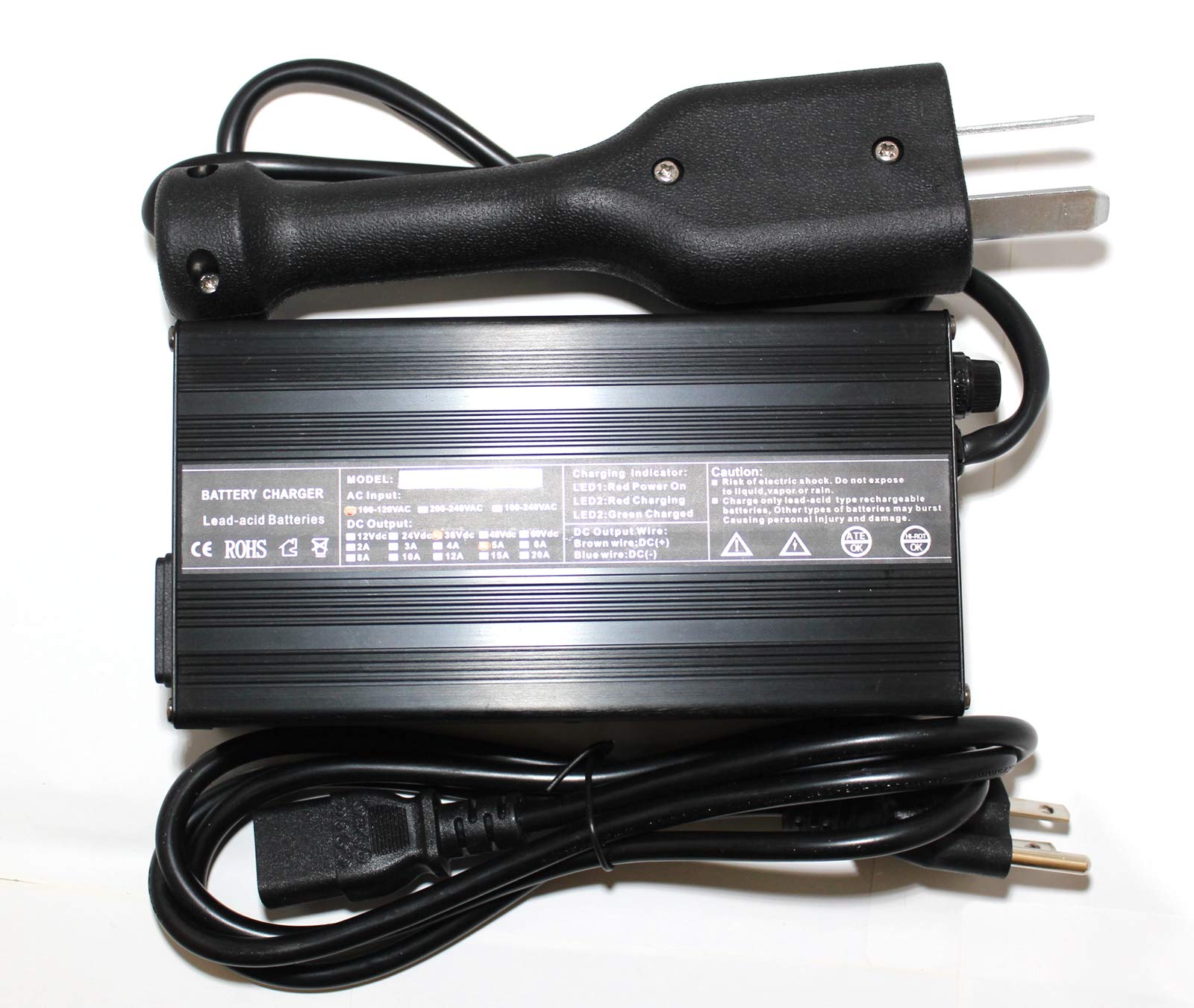 36V 5A Golf Cart Charger for Club Car, EZGO, Yamaha - Fast Charging & Durable