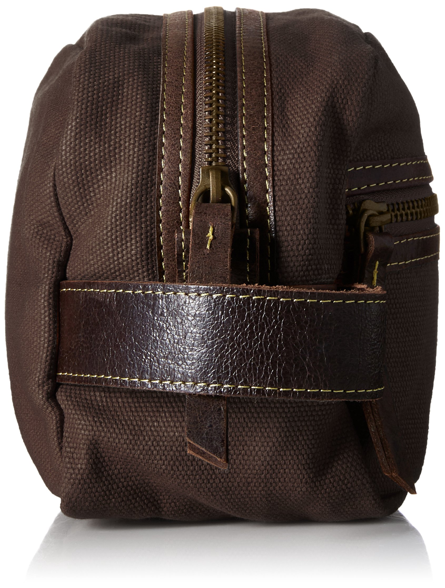 Timberland Canvas and Leather Travel Kit, Brown - Durable and Stylish Organizer for Men's Essentials on the Go