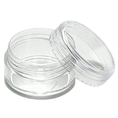 12-Piece 5g Clear Acrylic PS Cosmetic Containers with Lids - Ideal for Creams, Lip Balm, Body Butter, Essential Oils & Travel Makeup | Perfect for DIY Beauty Products, Salon Storage & On-the-Go Organization