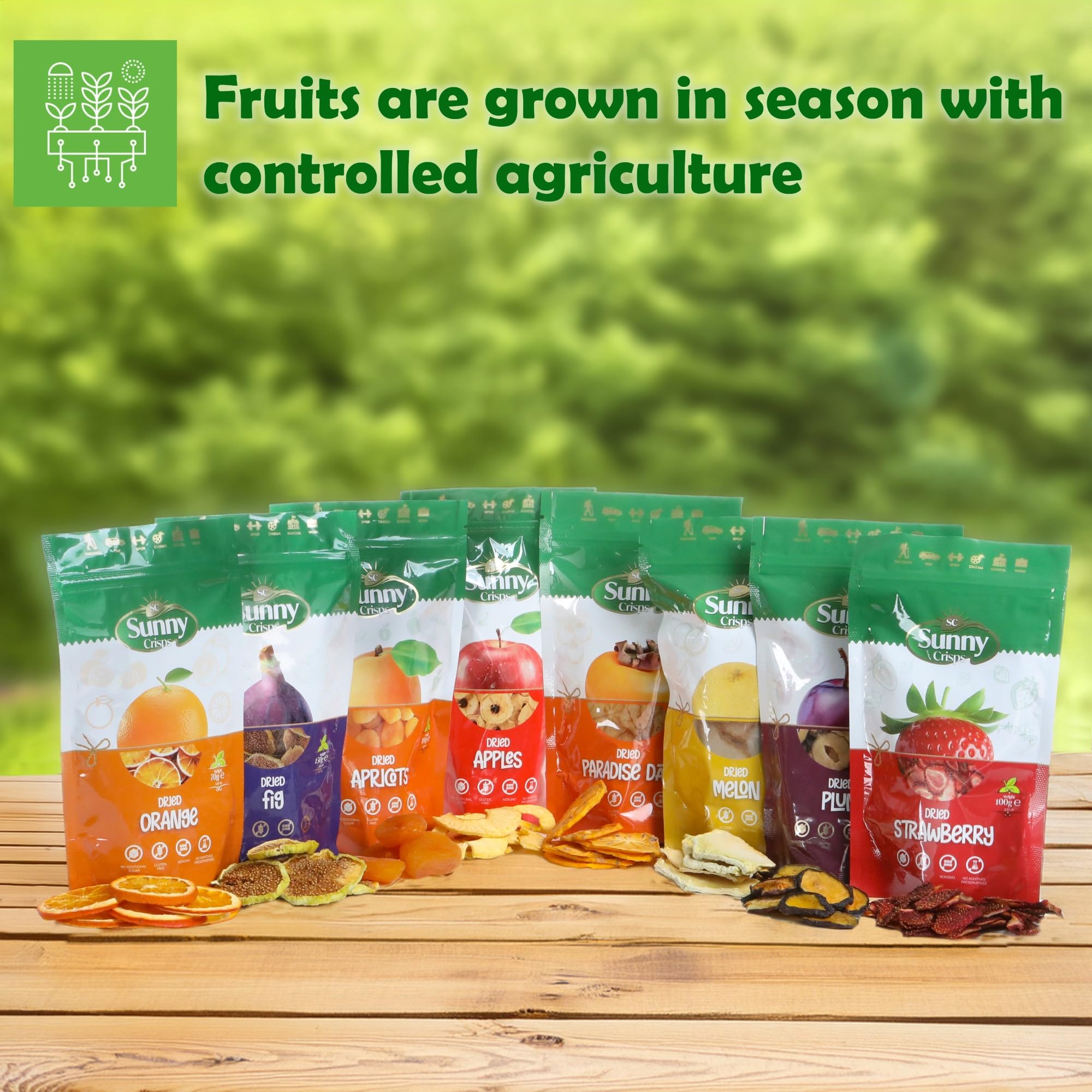 **SUNNY CRISPS Dried Figs No Sugar Added 2.64 Oz - Organic Smyrna Dry Figs, Sun-Dried, Unsweetened, Unsulfured, Chewable Sliced Dried Fruit - Healthy Snack for Toddlers, Baking & Trail Mixes**