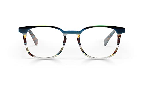 Multi Stripes Front With Teal Tortoise Temples