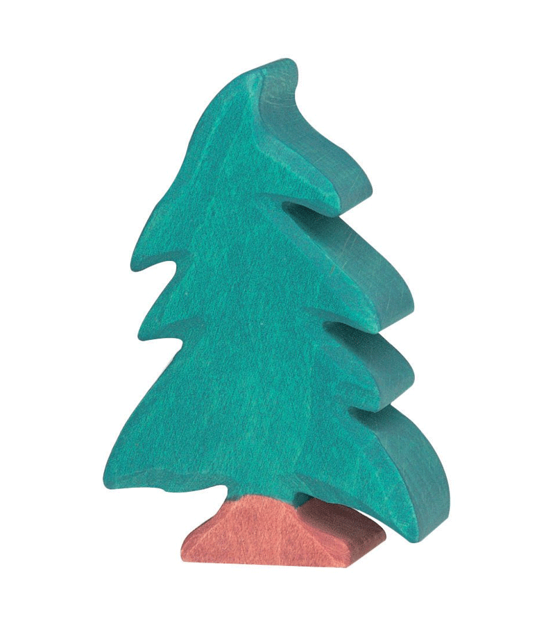 Handcrafted Small Fir Tree Wooden Toy by Holztiger - Perfect for Waldorf Play, Christmas Decor & Nature-Themed Learning Activities