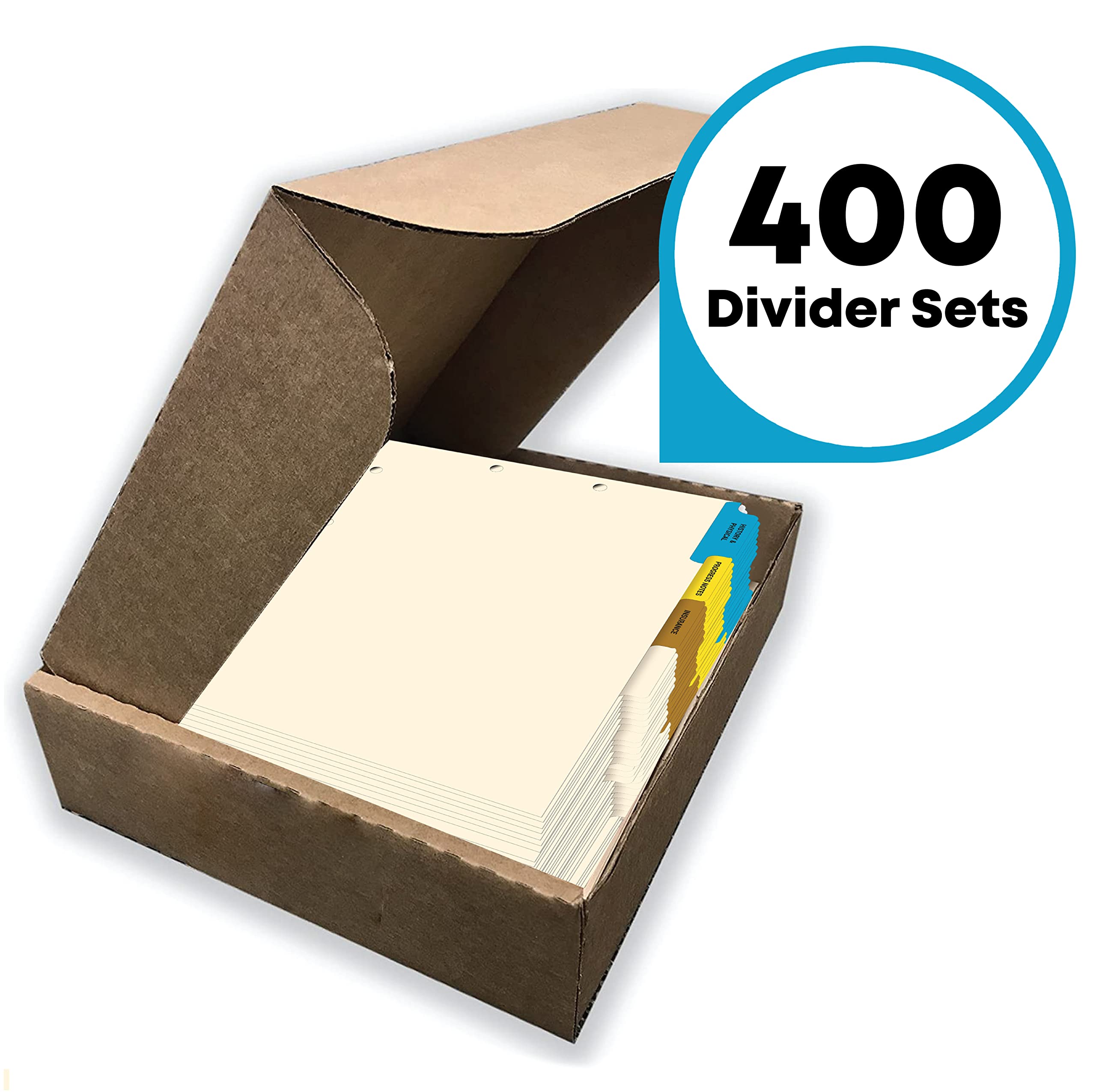 400 Sets of 4 Popular Healthcare Index Tabs - 9