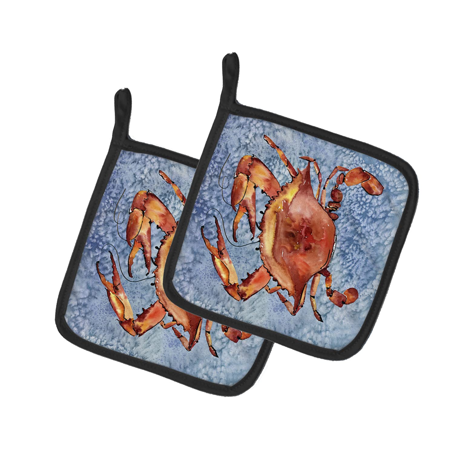 Heat Resistant Crab Design Pot Holders Set - 7.5