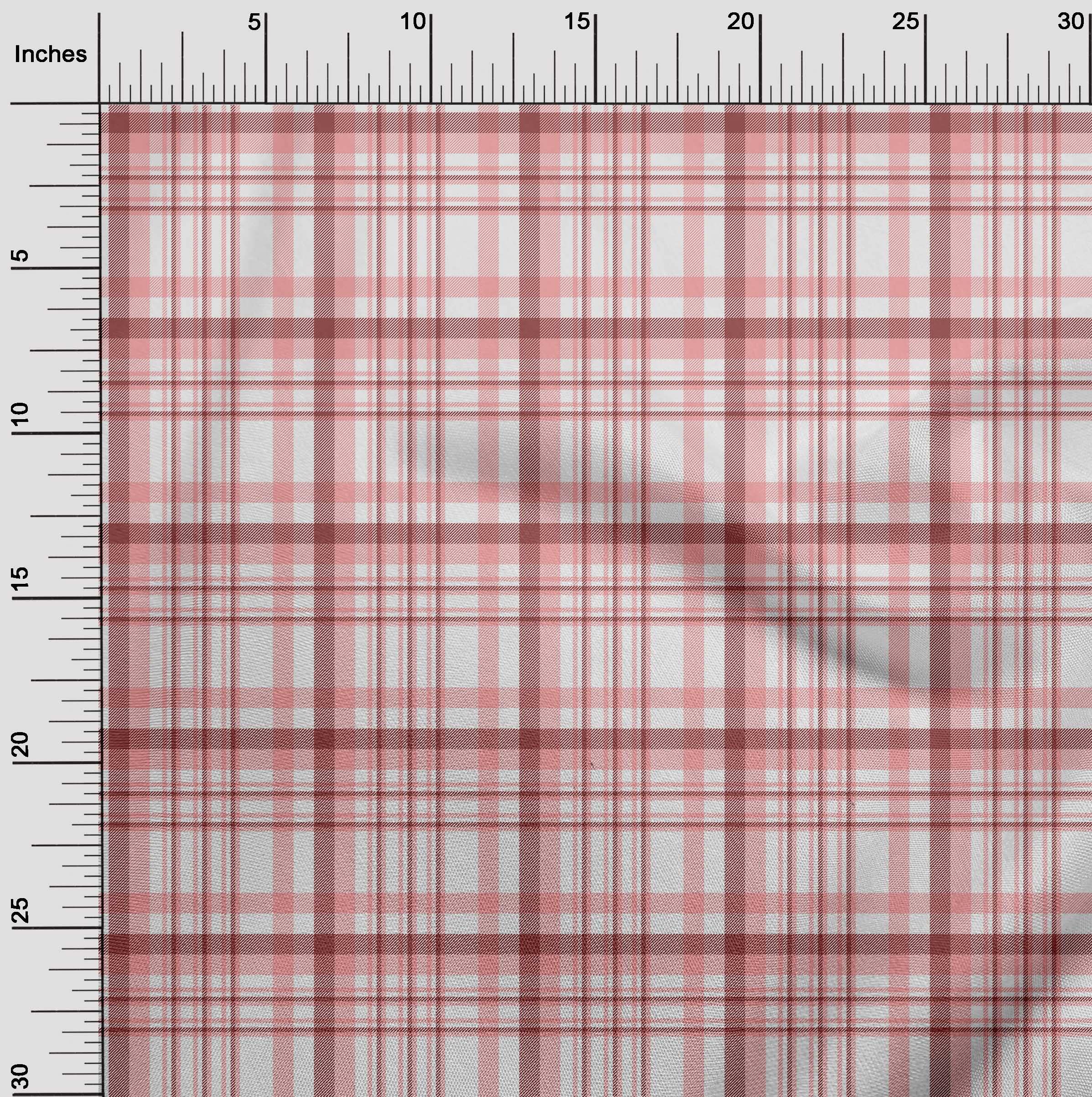 Premium 100% Cotton Poplin Twill Fabric - Light Pink Plaid Dress Material, 56 Inch Wide (Sold by The Yard) | Perfect for DIY Dresses, Skirts, and Home Decor Projects