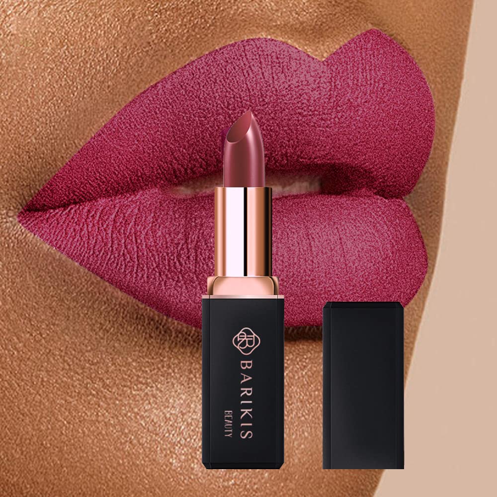 Long Lasting Waterproof Matte Lipstick - Hydrating Non-Stick Velvety Red Lipstick with Pure Luster, All-Day Wear for Women (04 Brunt Red) | Perfect for Date Night, Office Meetings & Special Occasions