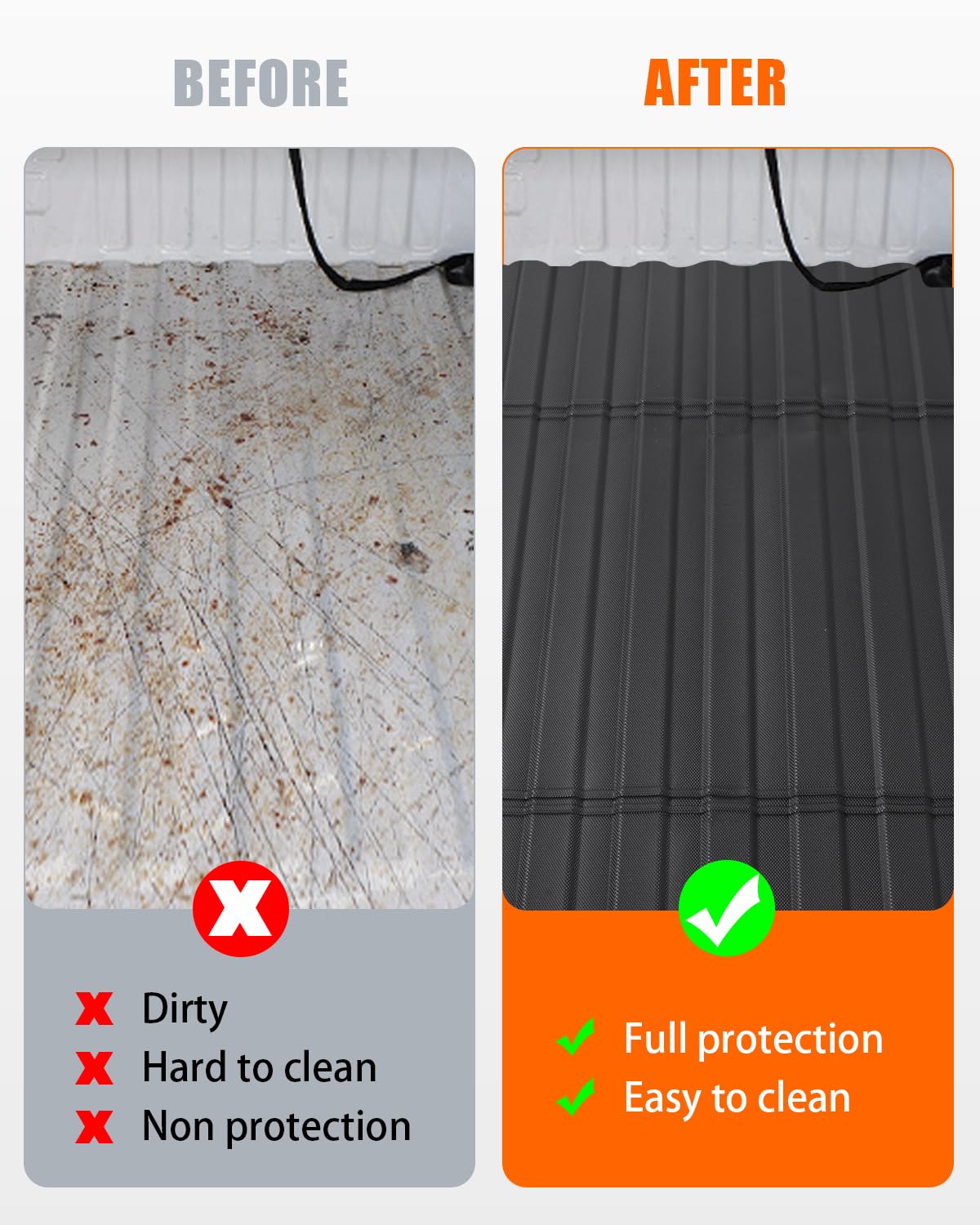 MIROZO All-Weather TPE Truck Bed Liner Mat for 2007-2018 Chevy Silverado 1500 & GMC Sierra 1500 (5.8 ft Short Bed) - Durable Protection Against Dirt, Spills & Scratches | Perfect for Hauling, Camping & Work Site Use