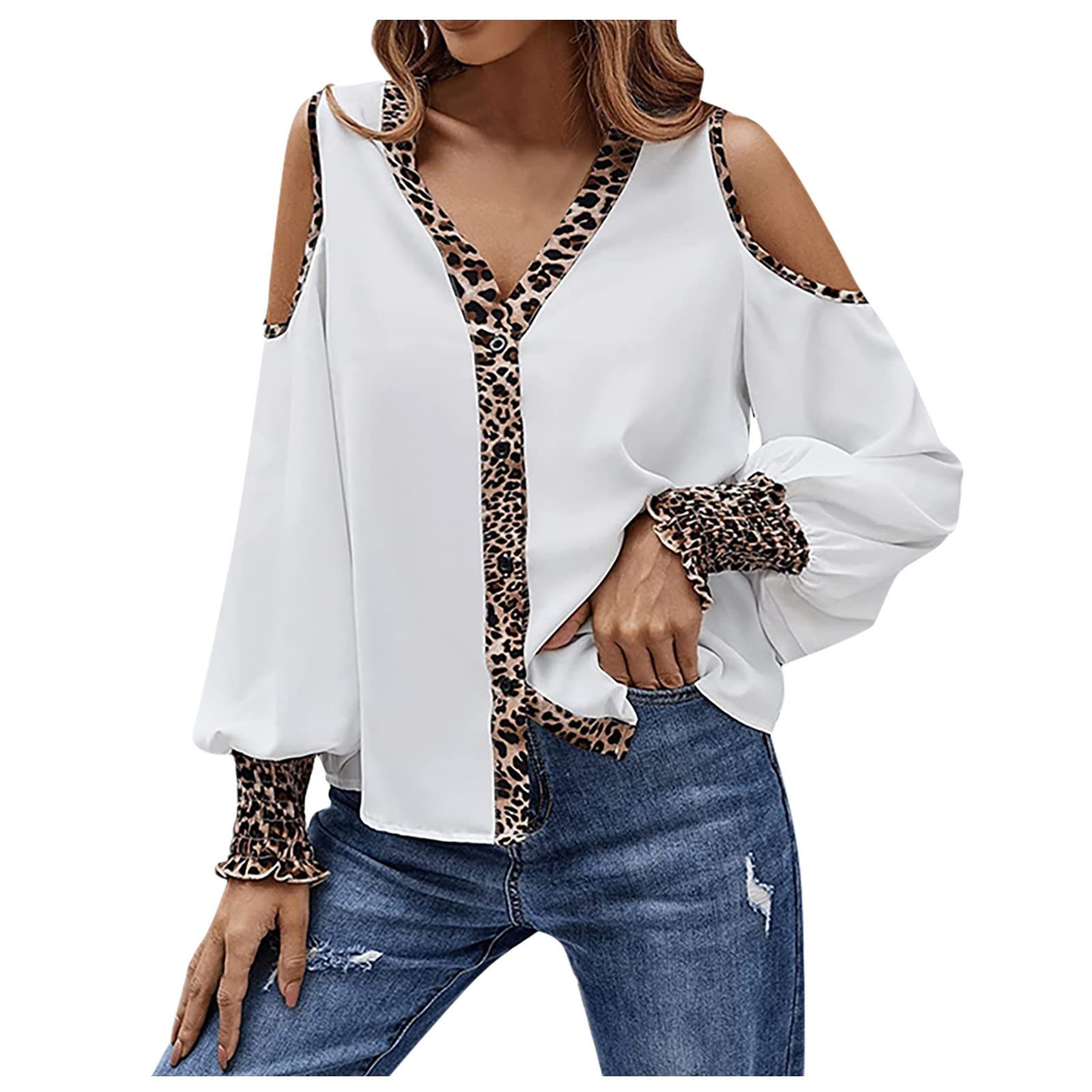 Taymeis Women's Solid Color V-Neck Long Sleeve Stripped Shirts - Elegant Workout Tops for Fall & Winter | Perfect for Yoga, Gym, Office & Casual Wear (White)