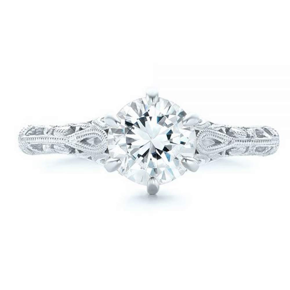 1 Carat Solitaire Engagement Ring for Women - 10K 14K 18K Gold Wedding Band, Anniversary & Promise Ring - Elegant Royal Jewelry Gift for Her - Perfect for Proposals, Weddings & Special Occasions
