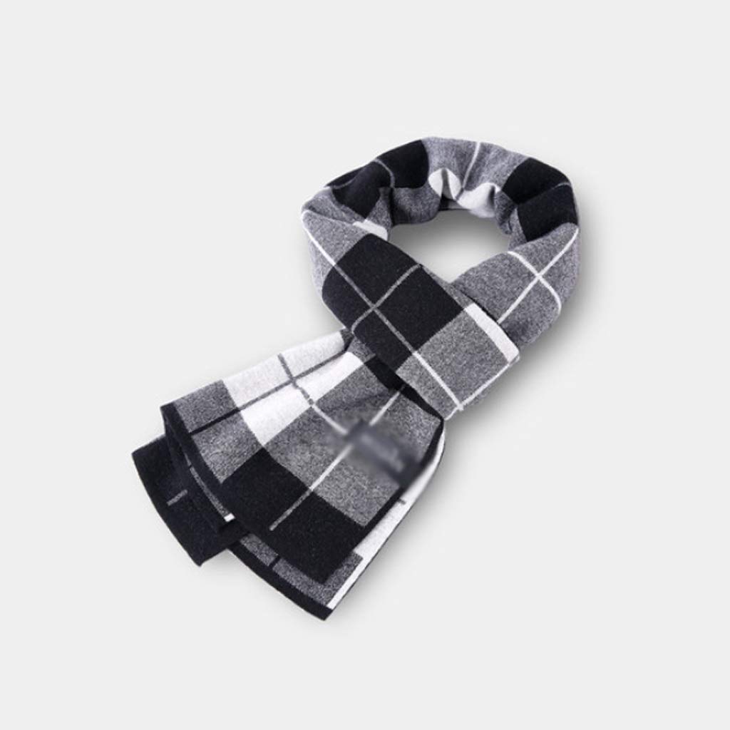 Premium 100% Merino Wool Scarf for Men - Ultra Soft & Warm Cashmere-Like Winter Scarf with Gift Box (Black) - Perfect for Cold Weather, Outdoor Activities & Stylish Winter Fashion