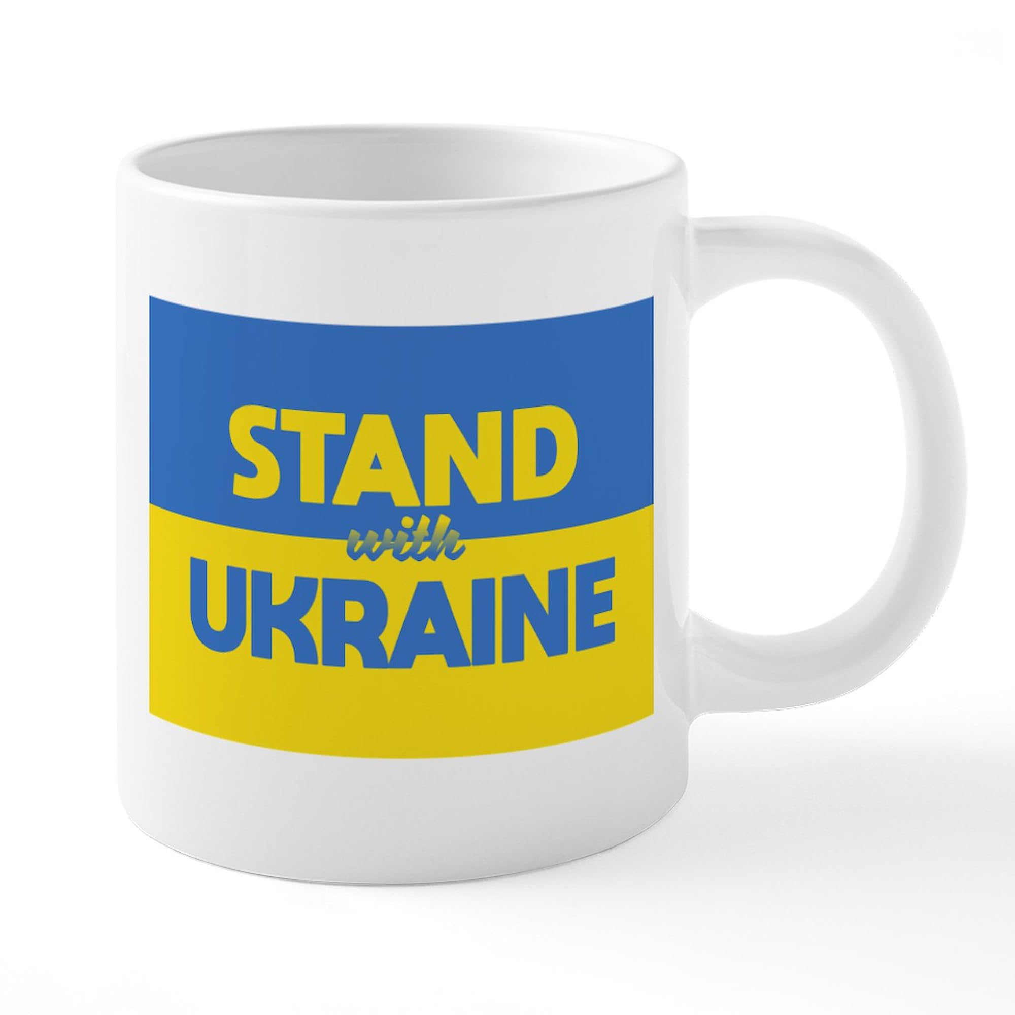 Stand With Ukraine 20 oz Ceramic Coffee Mug - Large Insulated Tea Cup for Office, Home & Gifts - Support Ukraine with Every Sip