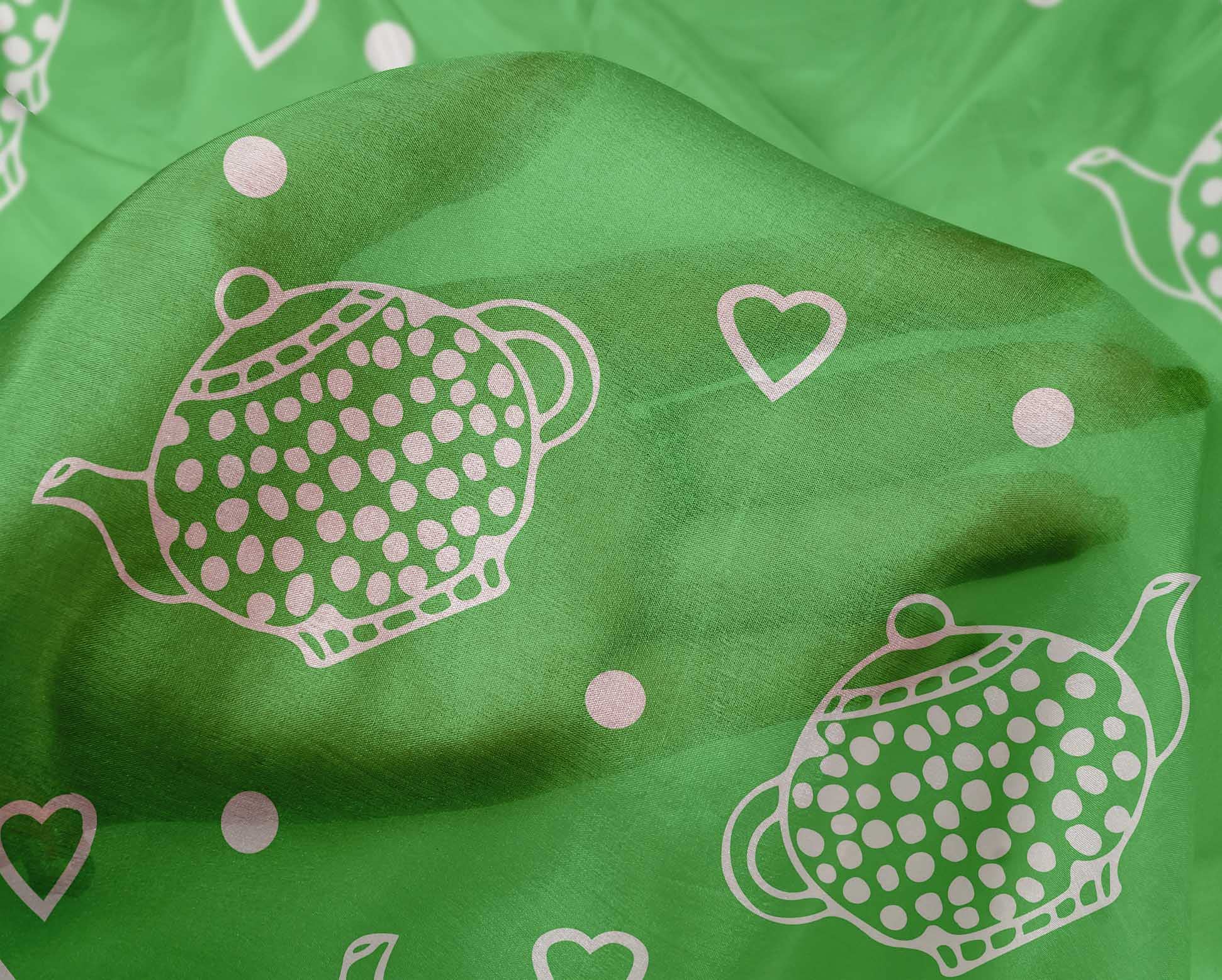 oneOone Silk Tabby Light Green Fabric - 42 Inch Wide for Tea Kettle Covers, Sewing & Craft Projects | Premium Fabric Prints by the Yard | Perfect for DIY Home Decor, Quilting, and Fashion Accessories