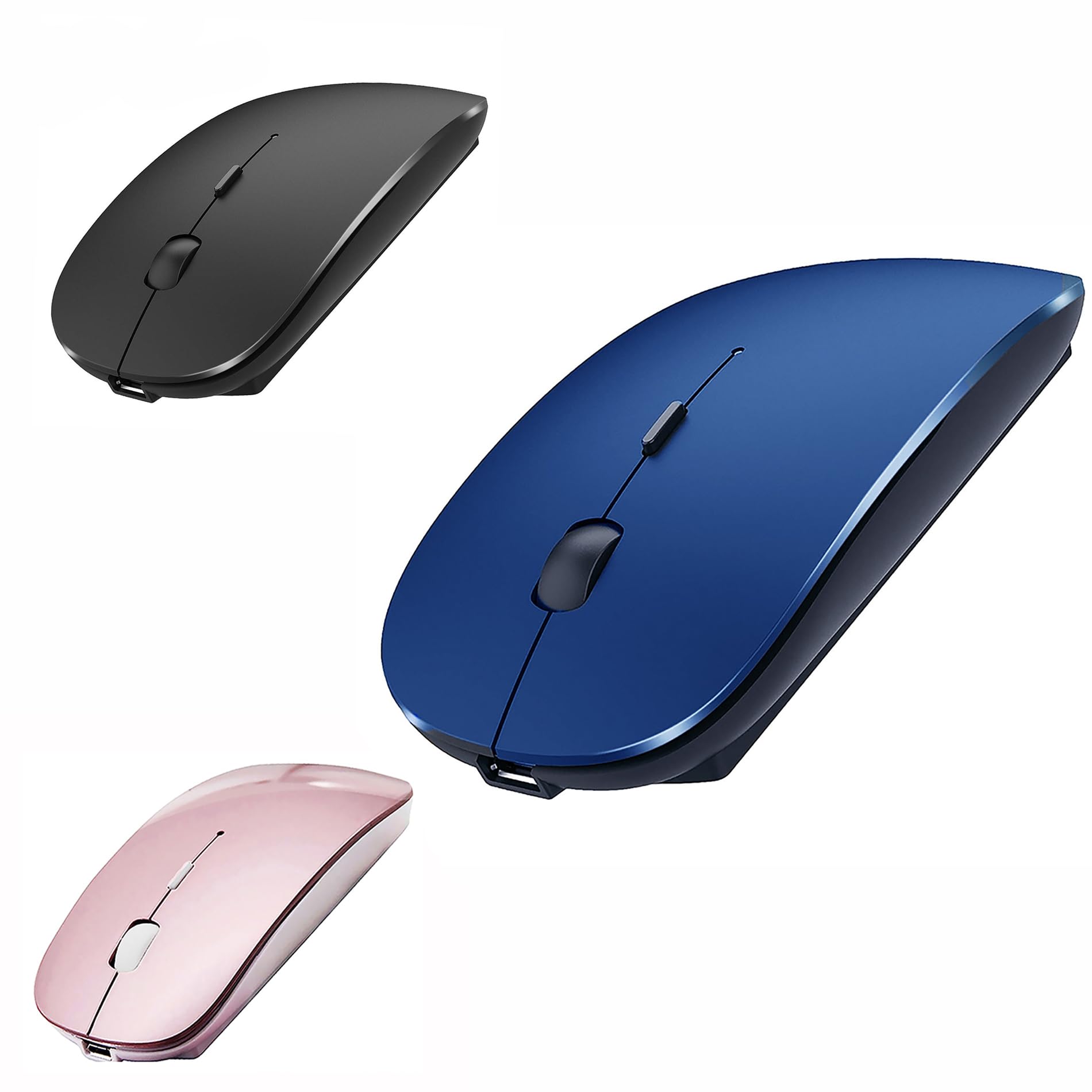 Wireless Bluetooth Mouse for Laptop, MacBook, iPad, PC - Compatible with MacBook Air, MacBook Pro, Windows & Chromebook | Perfect for Office, Home & Travel Use