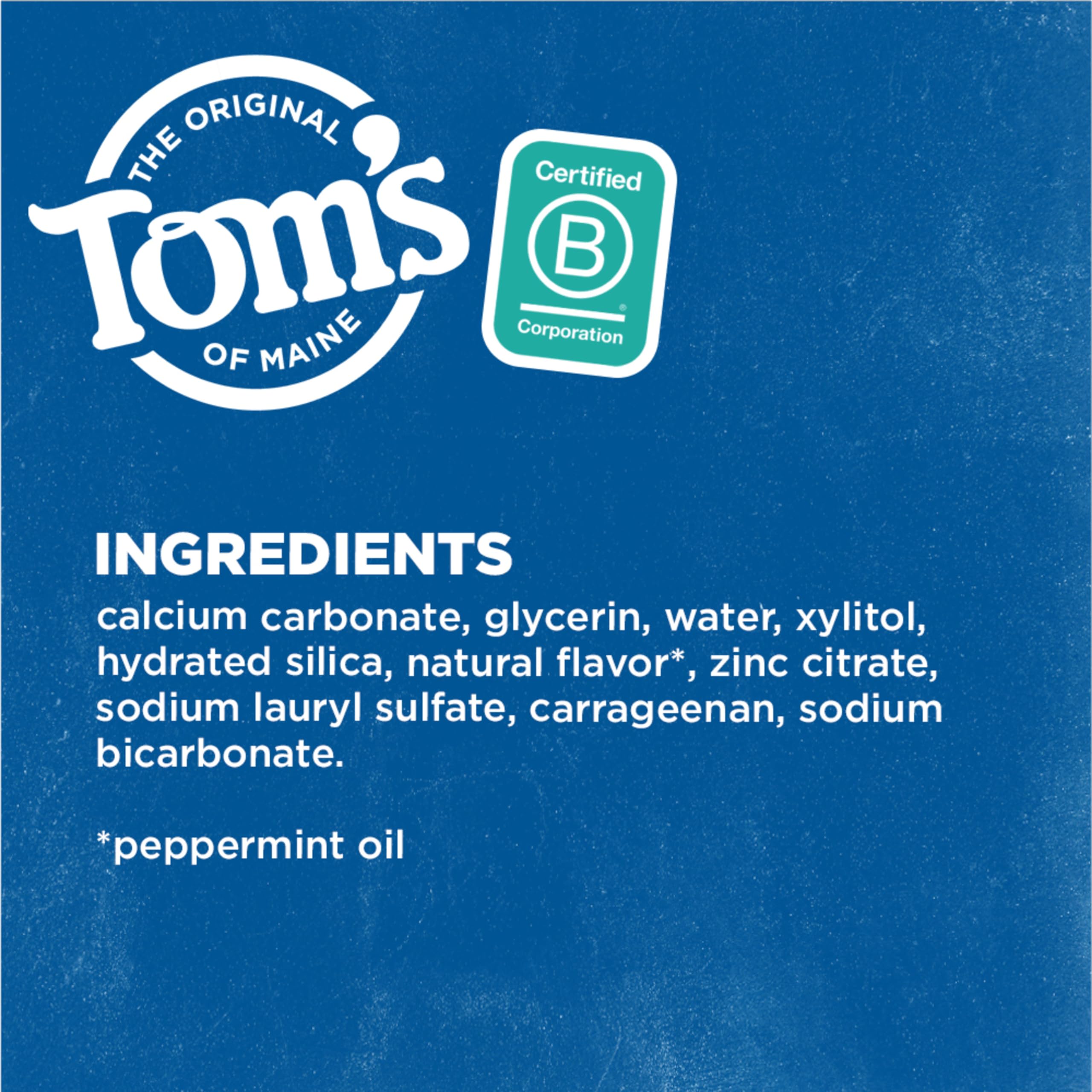 Tom's of Maine Fluoride-Free Antiplaque & Whitening Toothpaste - Natural Peppermint Flavor, Travel Size 1 oz (12-Pack) | Fresh Breath & Teeth Whitening for Home, Office & Travel Use