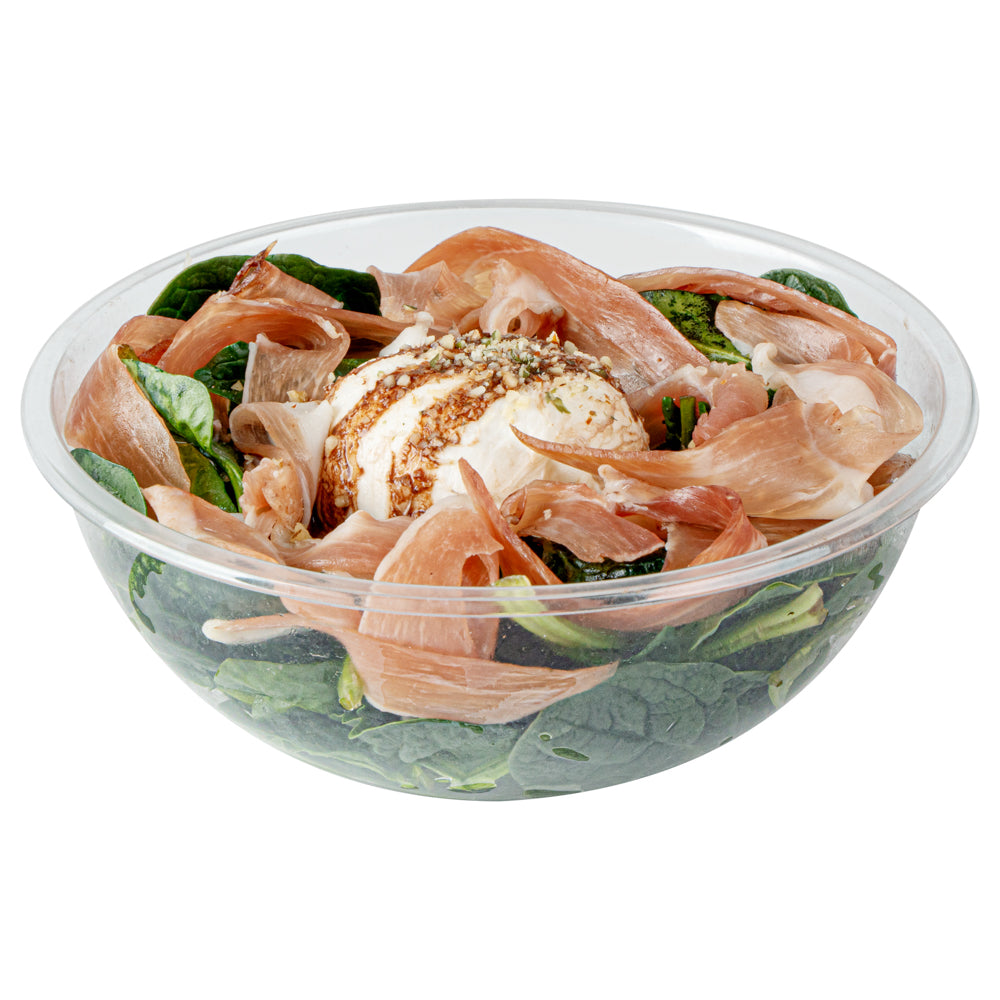 18 oz Clear Plastic Salad Bowls - 6