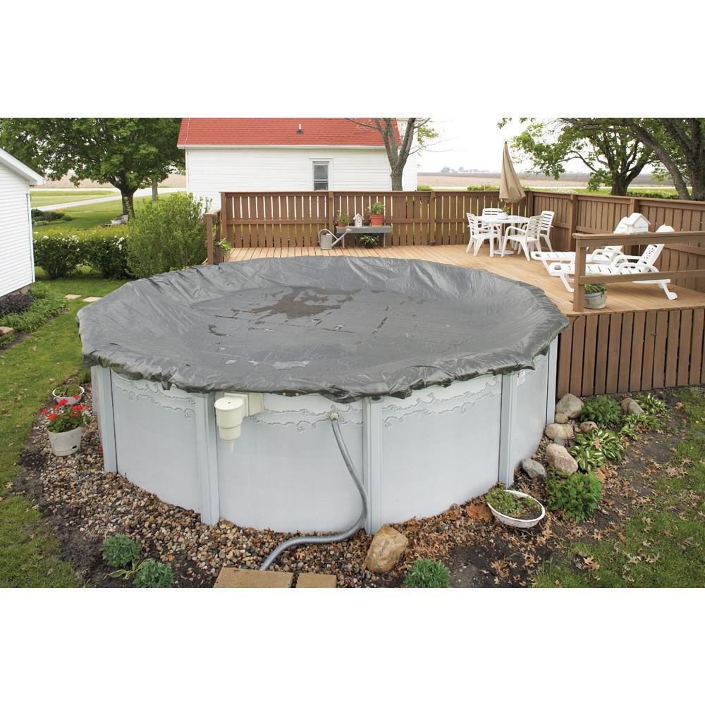 Blue Wave Arctic Armor WC9831 18x34 Oval Above Ground Pool Winter Cover - Heavy Duty 20-Year Protection for Inground & Outdoor Swimming Pools - Perfect for Snow, Ice & Winter Season Protection