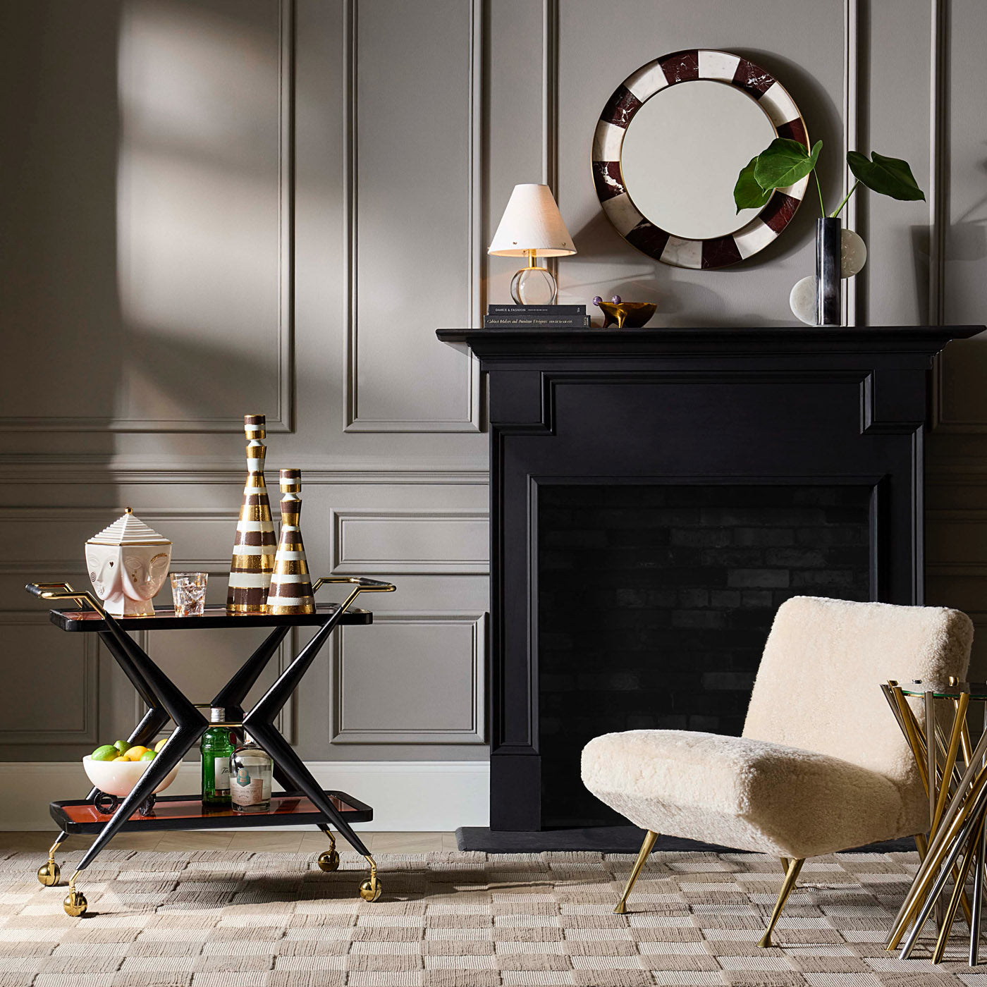 Gainsbourg Slipper Chair - Modern Accent Chair for Living Room, Bedroom & Office - Comfortable Upholstered Lounge Chair with Wooden Legs - Perfect for Reading Nook, Guest Seating or Small Spaces